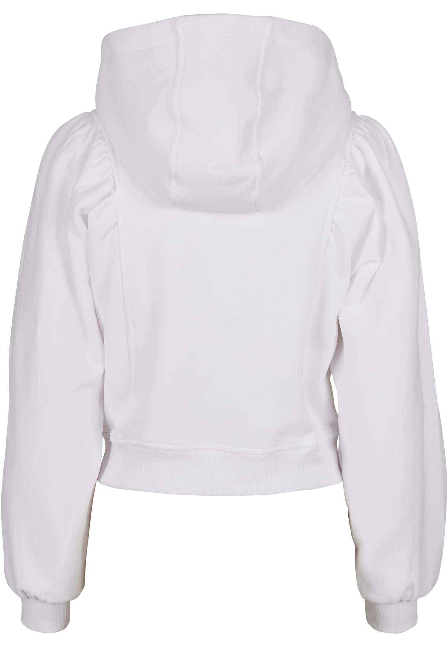 Ladies Organic Gathering Batwing Hoody | white