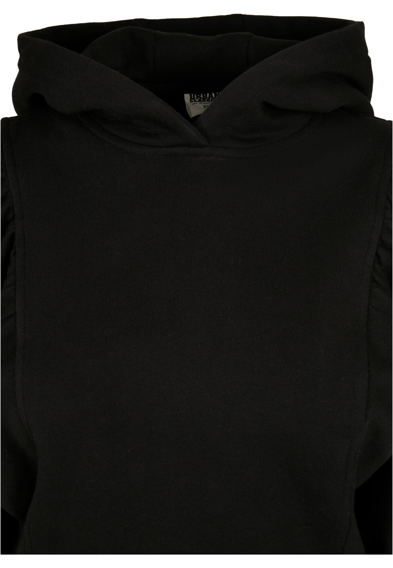 Ladies Organic Gathering Batwing Hoody | black