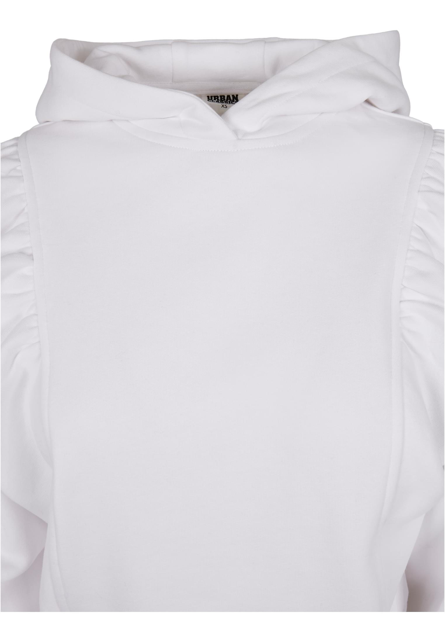 Ladies Organic Gathering Batwing Hoody | white