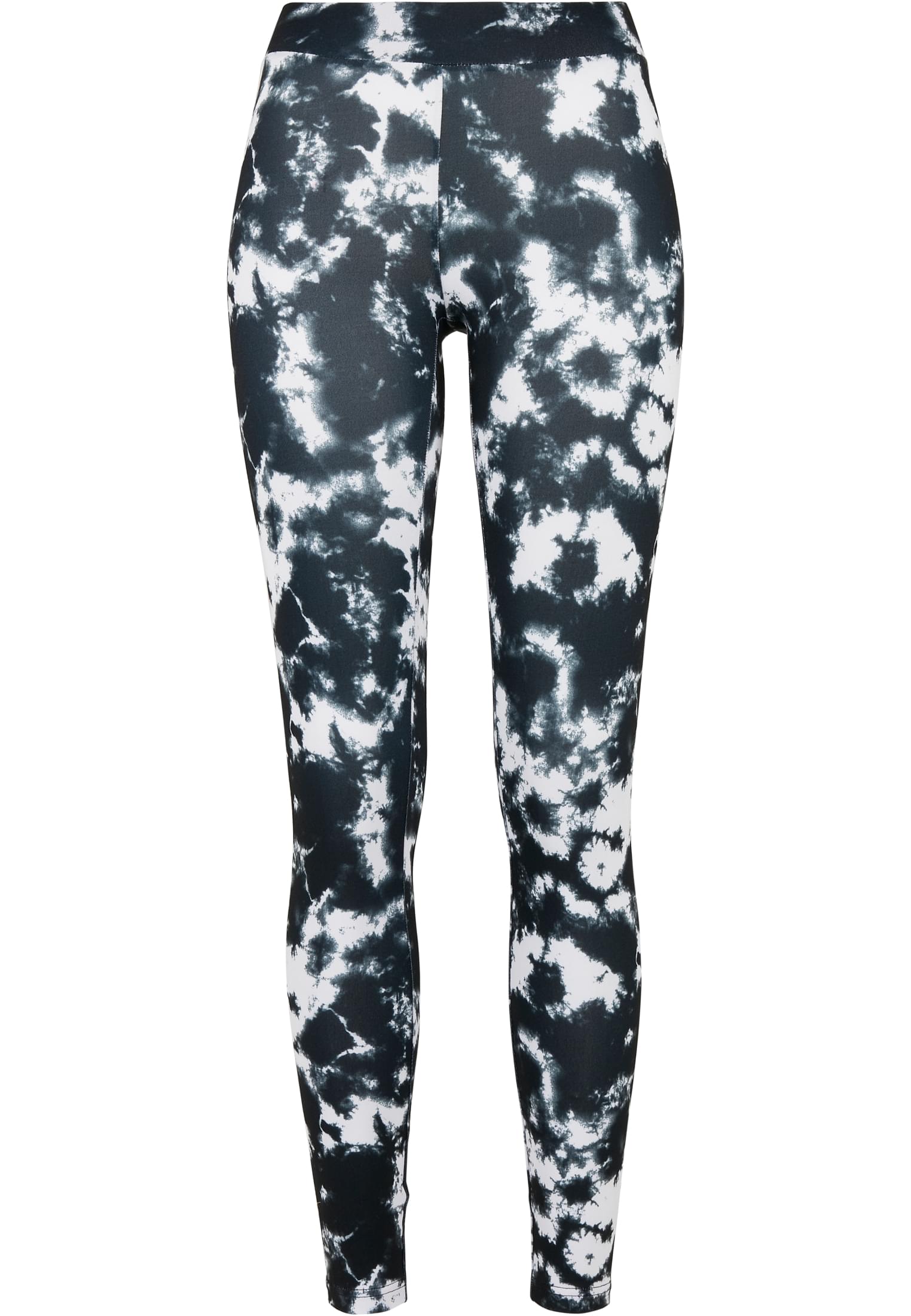 Ladies Tie Dye Leggings | black/white