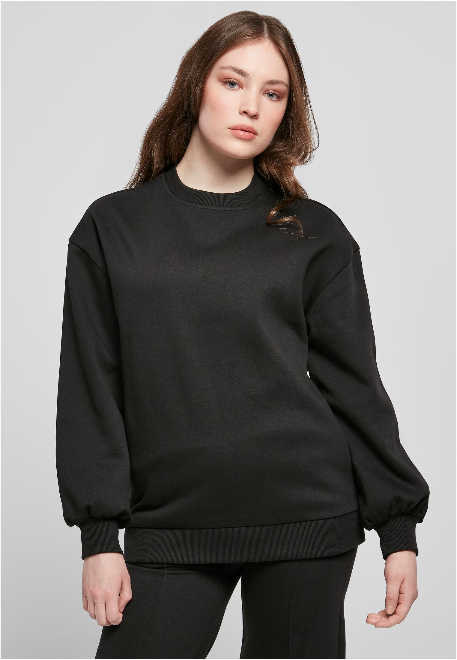 Ladies Organic Oversized Crew | black