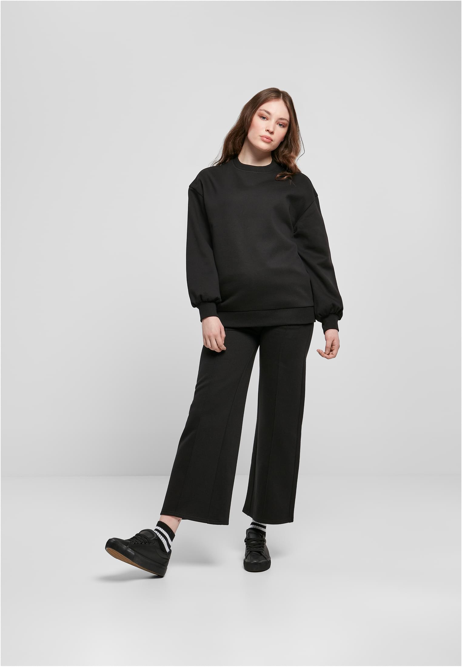 Ladies Organic Oversized Crew | black