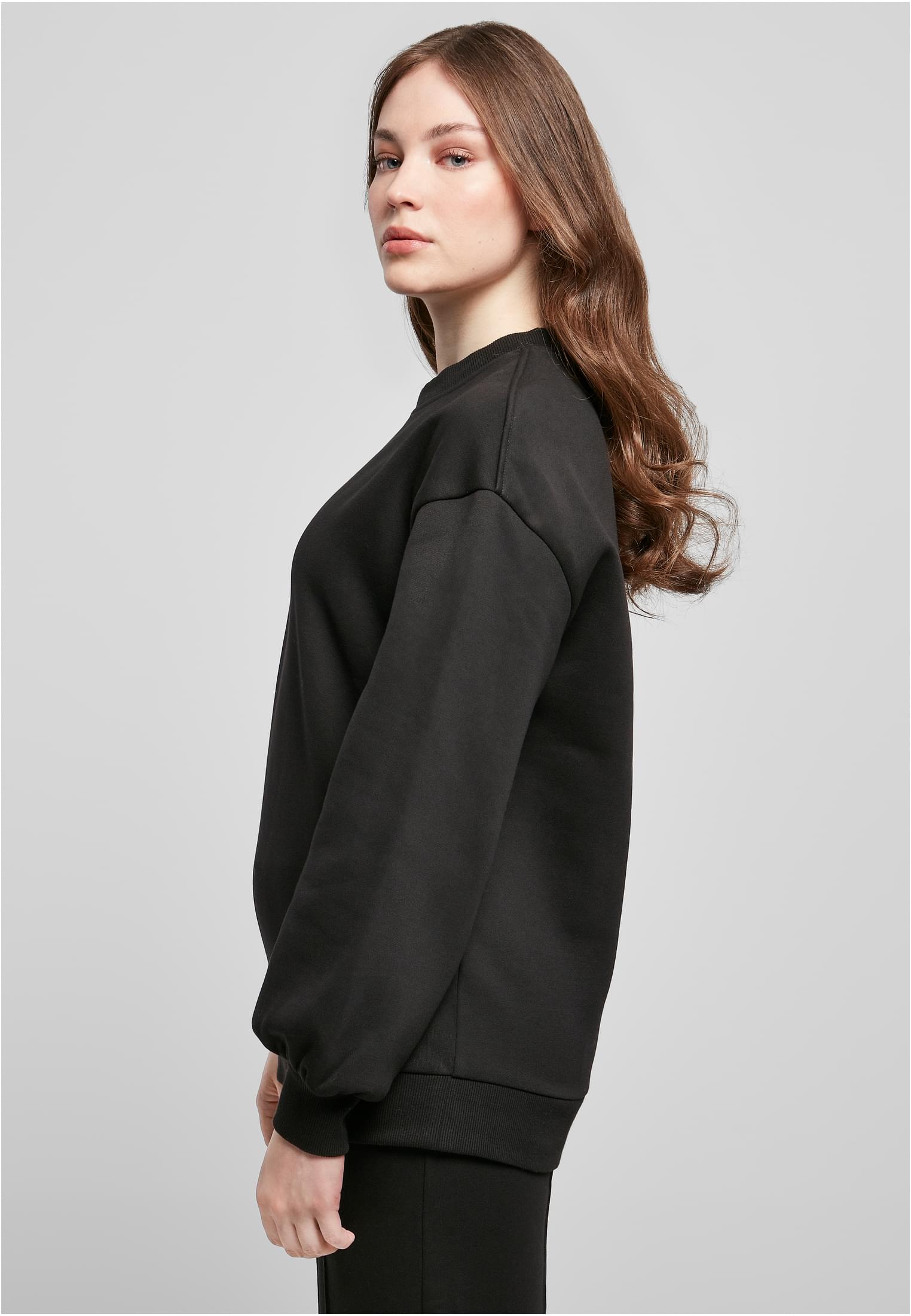 Ladies Organic Oversized Crew | black