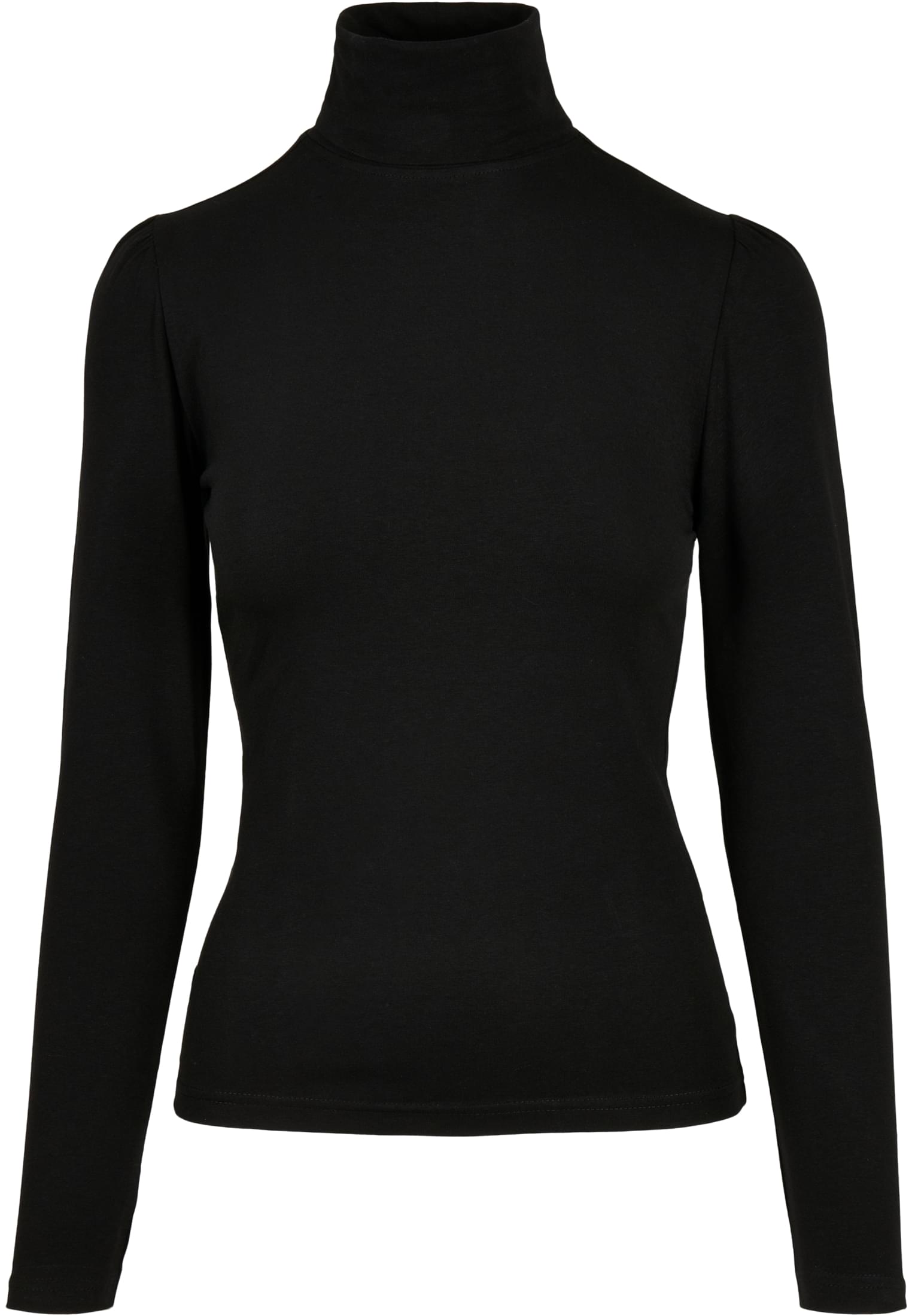 Ladies Puffer Sleeve Turtleneck L/S | black