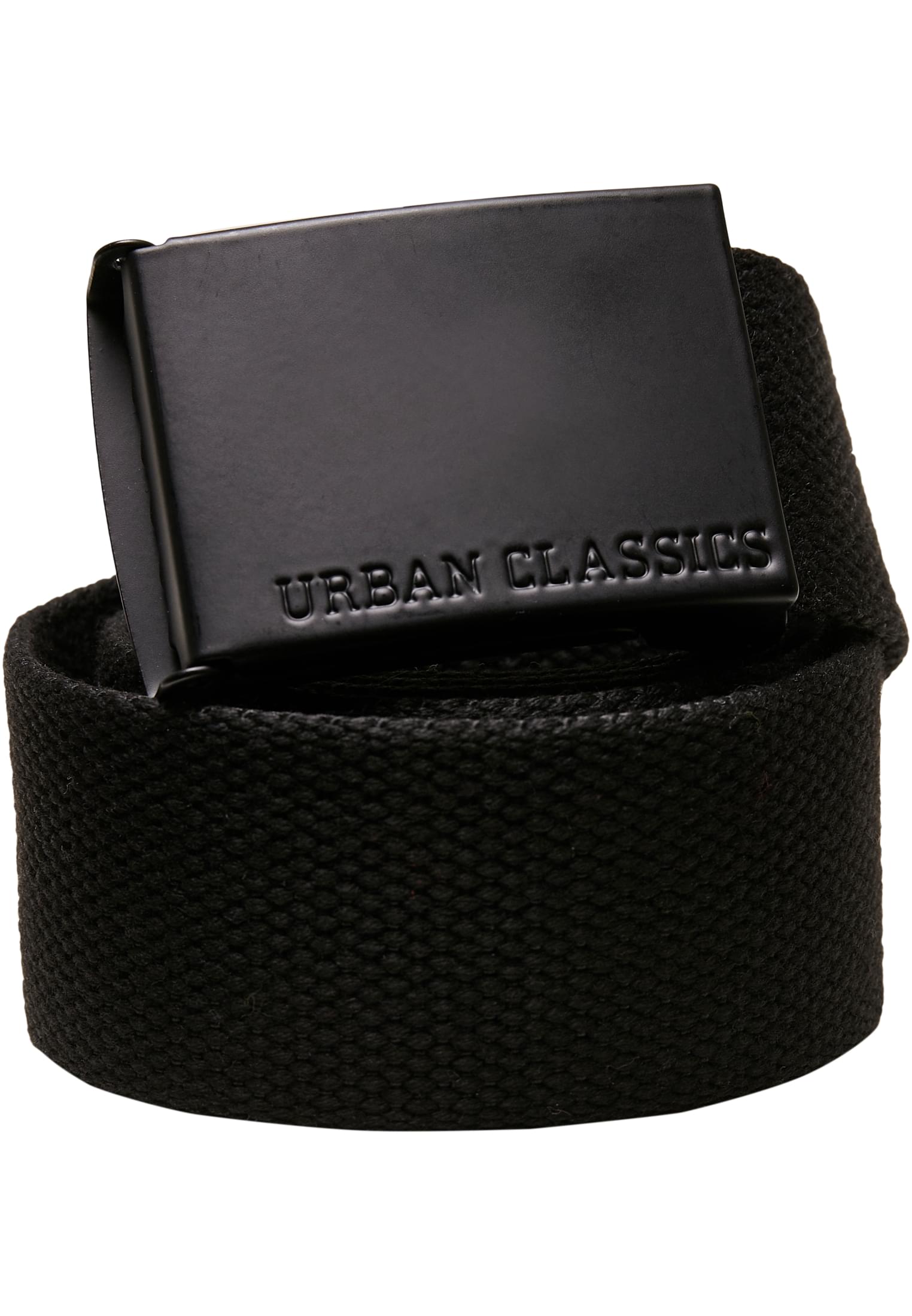 Coloured Buckle Canvas Belt | black