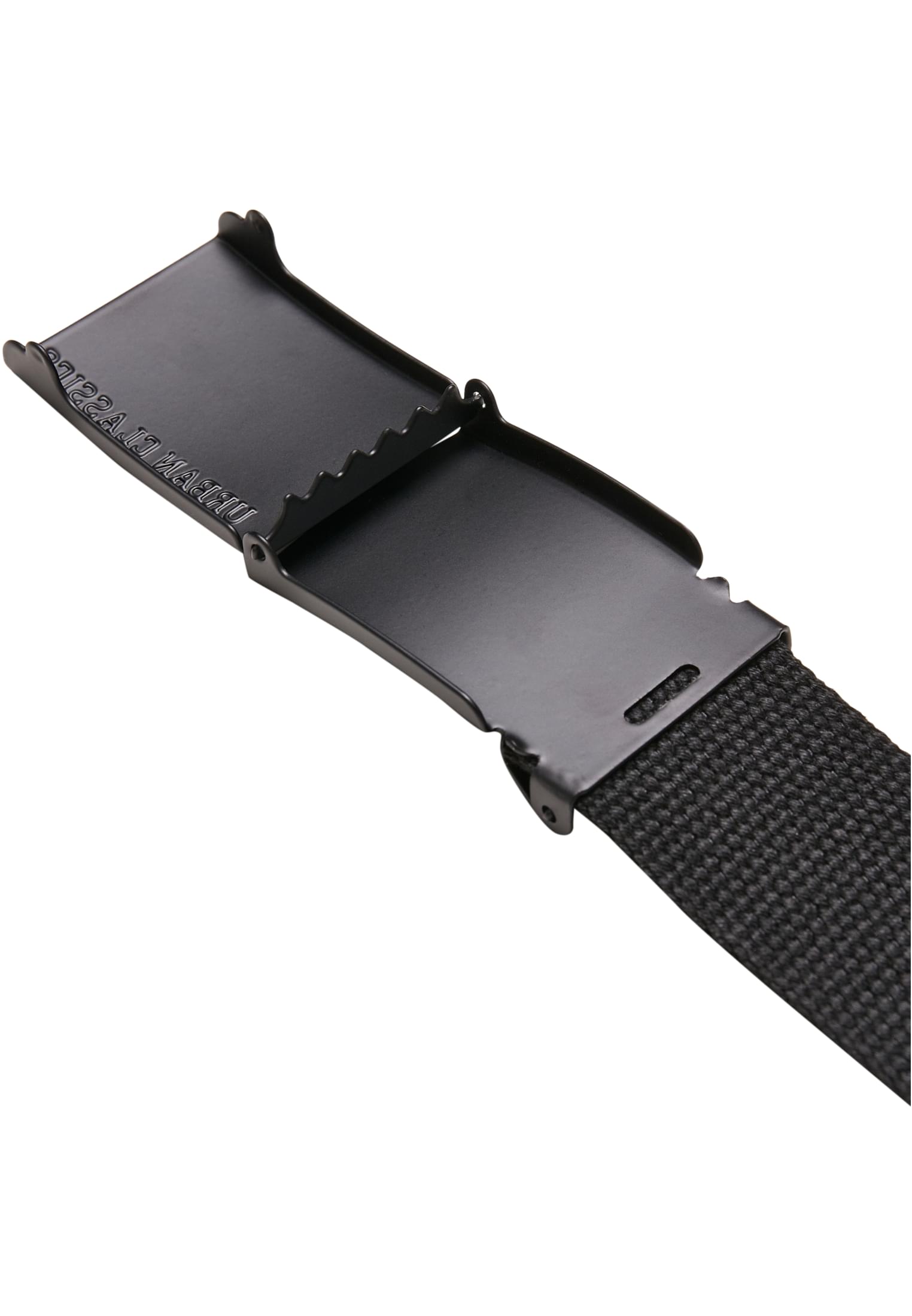 Coloured Buckle Canvas Belt | black