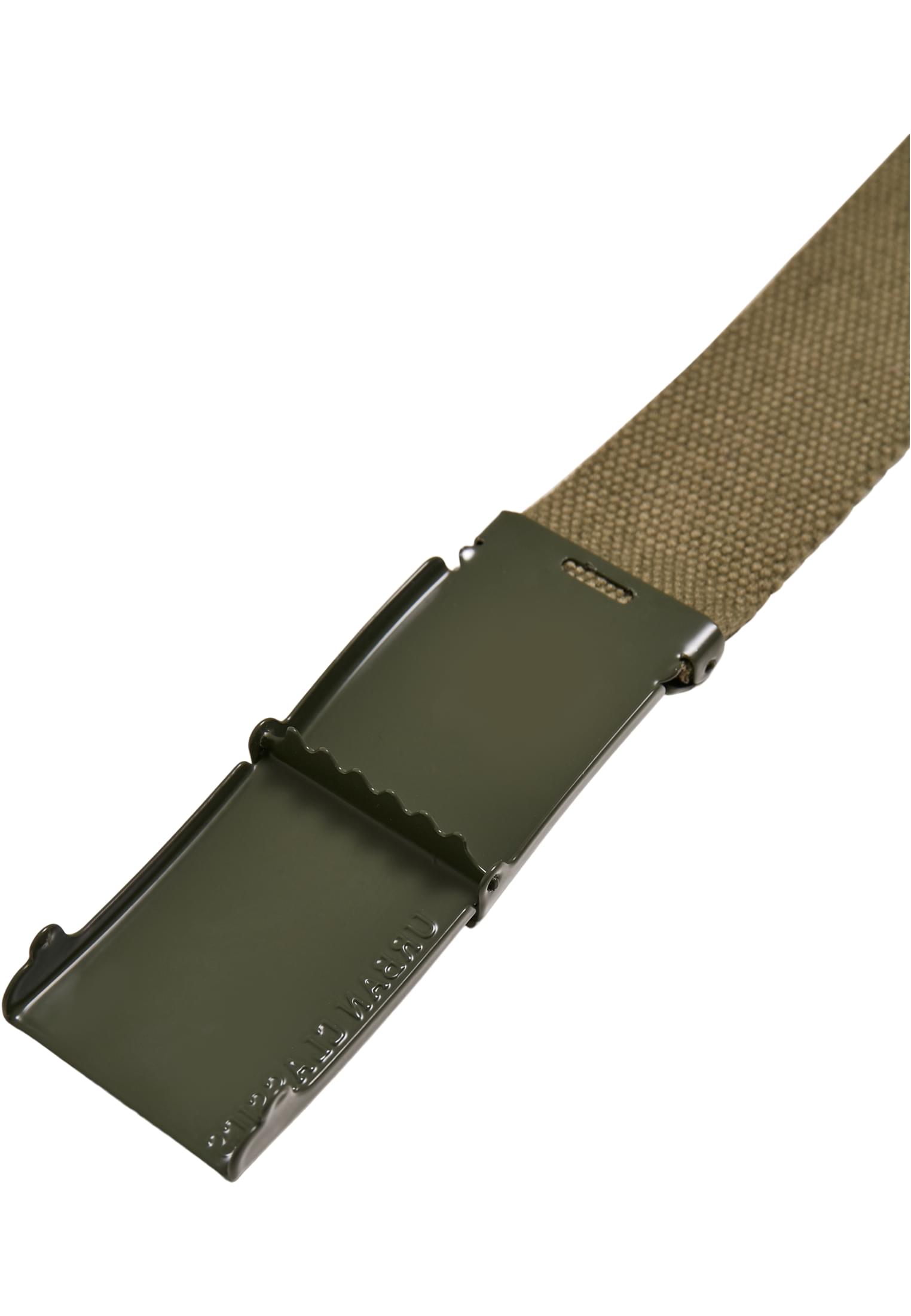 Coloured Buckle Canvas Belt | pebble