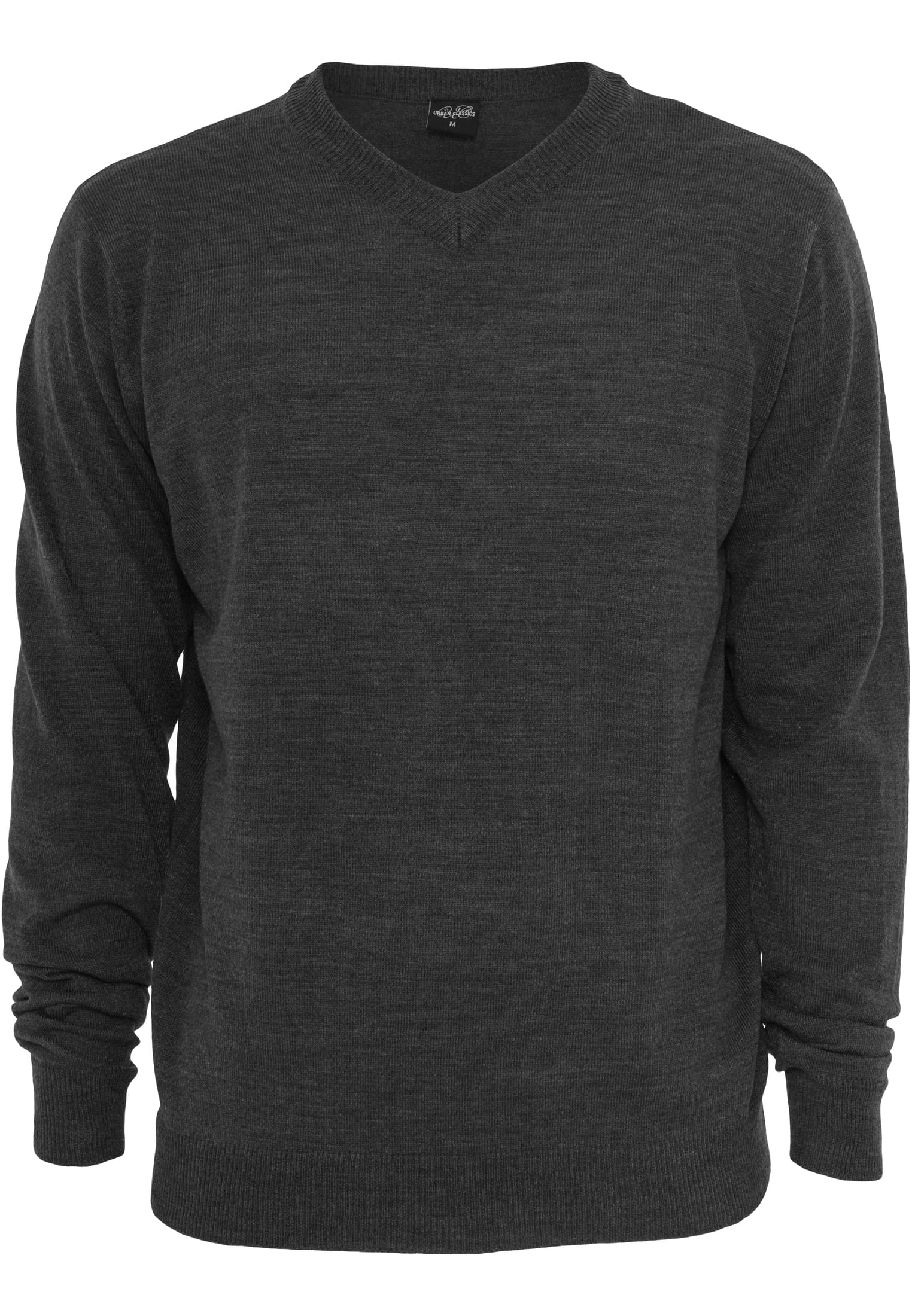 Knitted V-Neck | charcoal