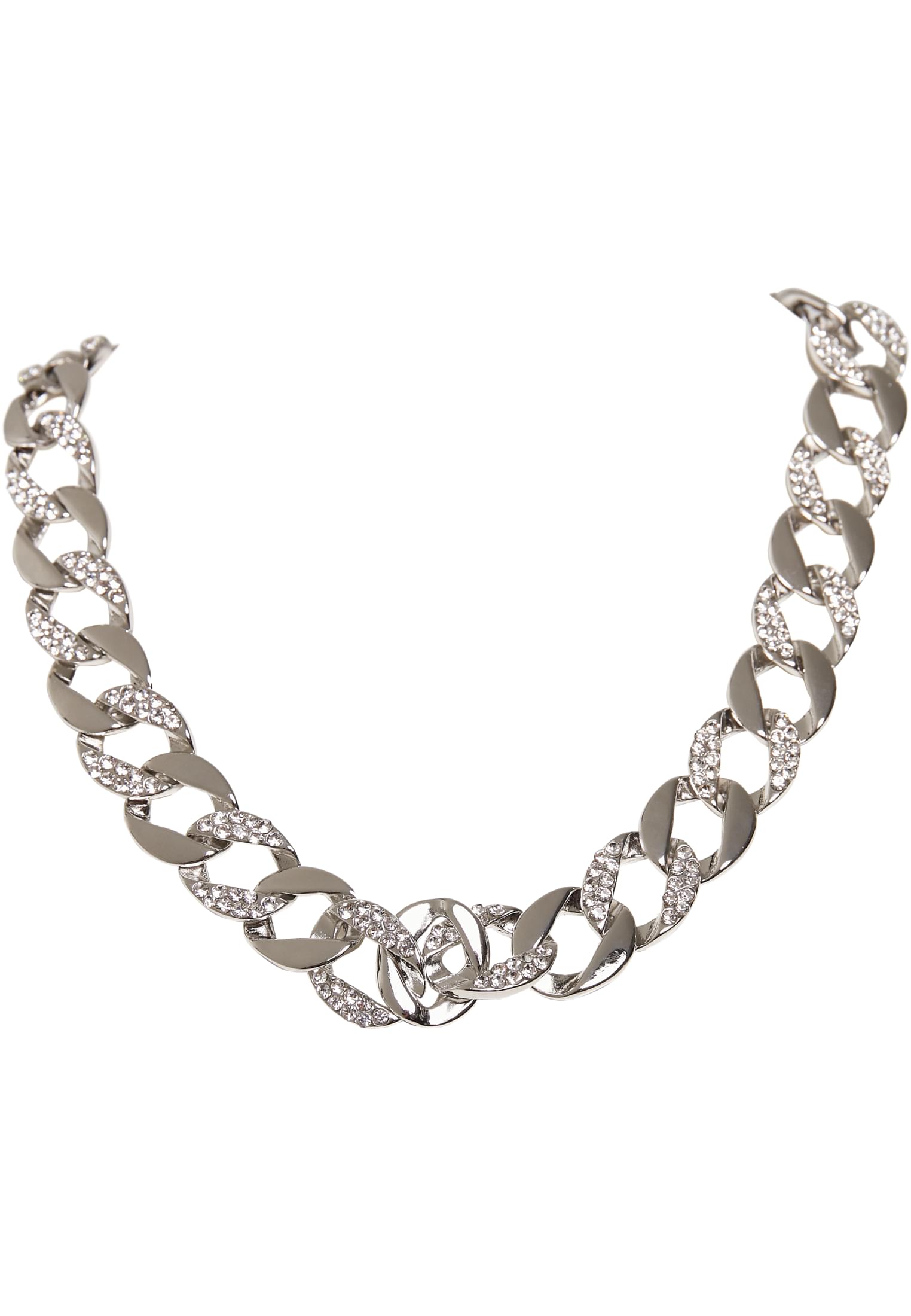 Basic Diamond Necklace And Bracelet Set | silver