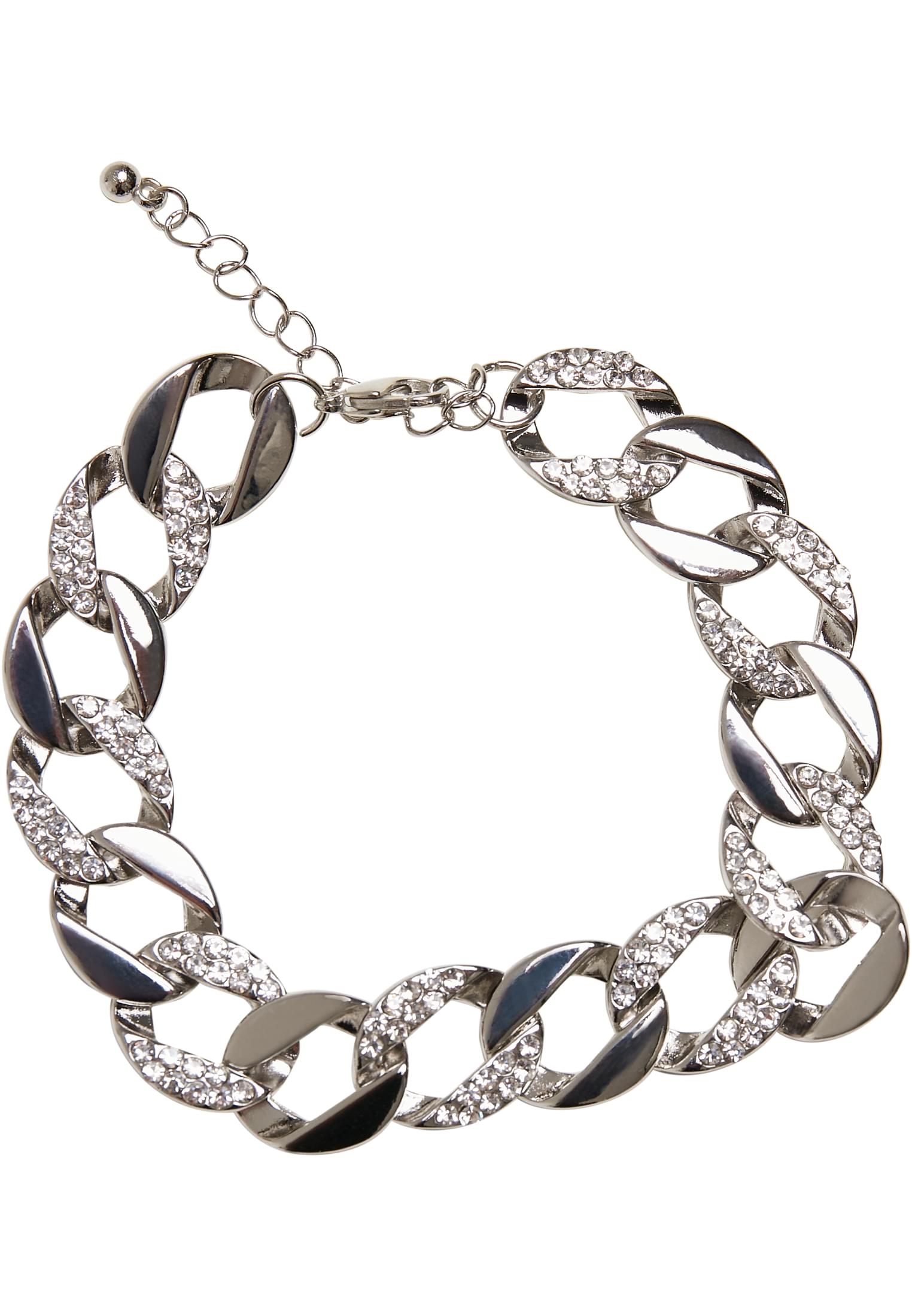 Basic Diamond Necklace And Bracelet Set | silver