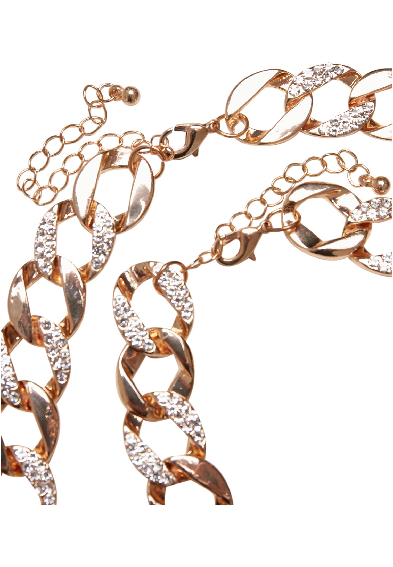 Basic Diamond Necklace And Bracelet Set | gold