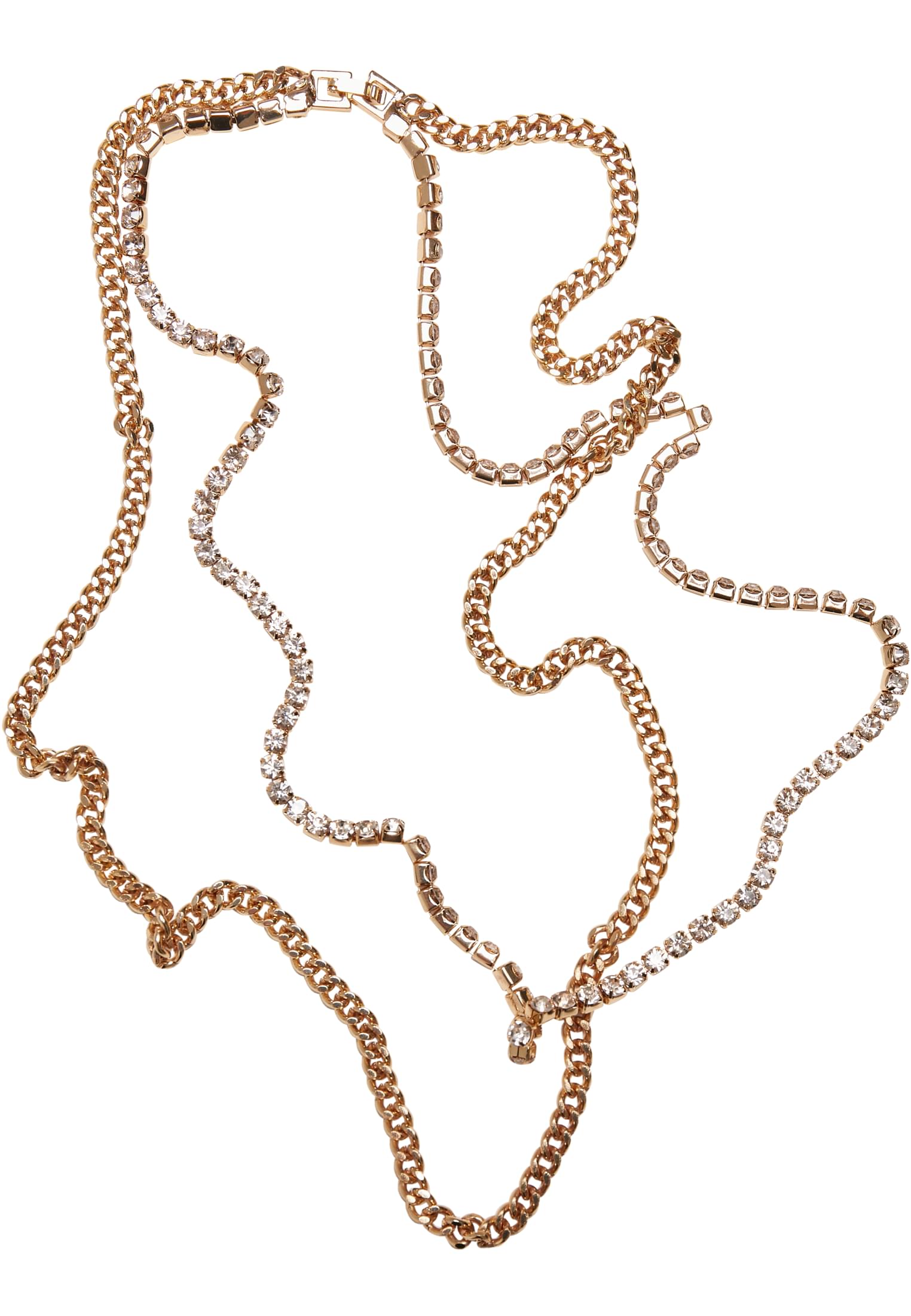 Double Layer Diamond Necklace | gold