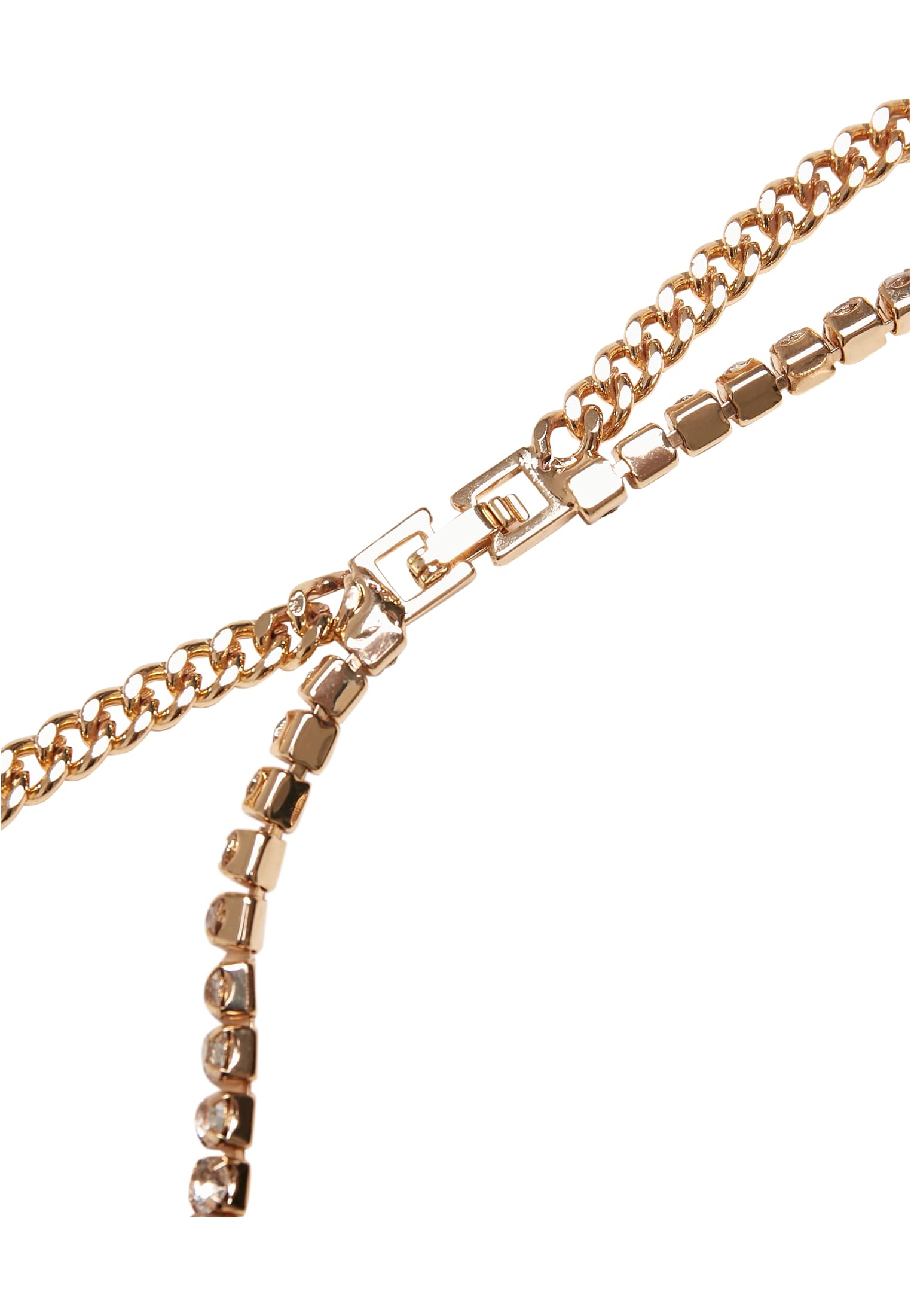 Double Layer Diamond Necklace | gold