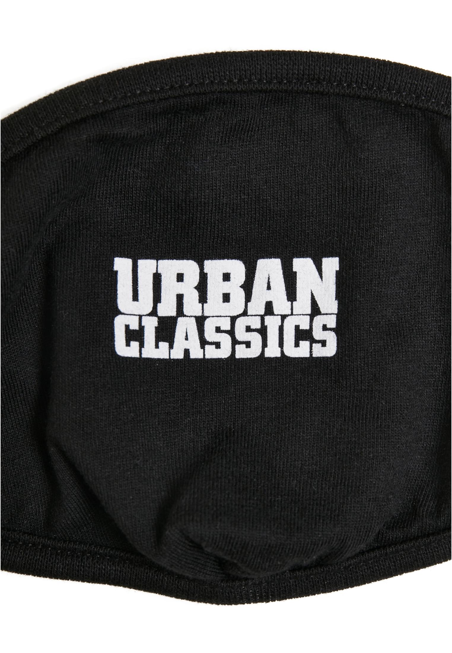 Urban Classics Cotton Face Mask 2-Pack | black/white+black/grey