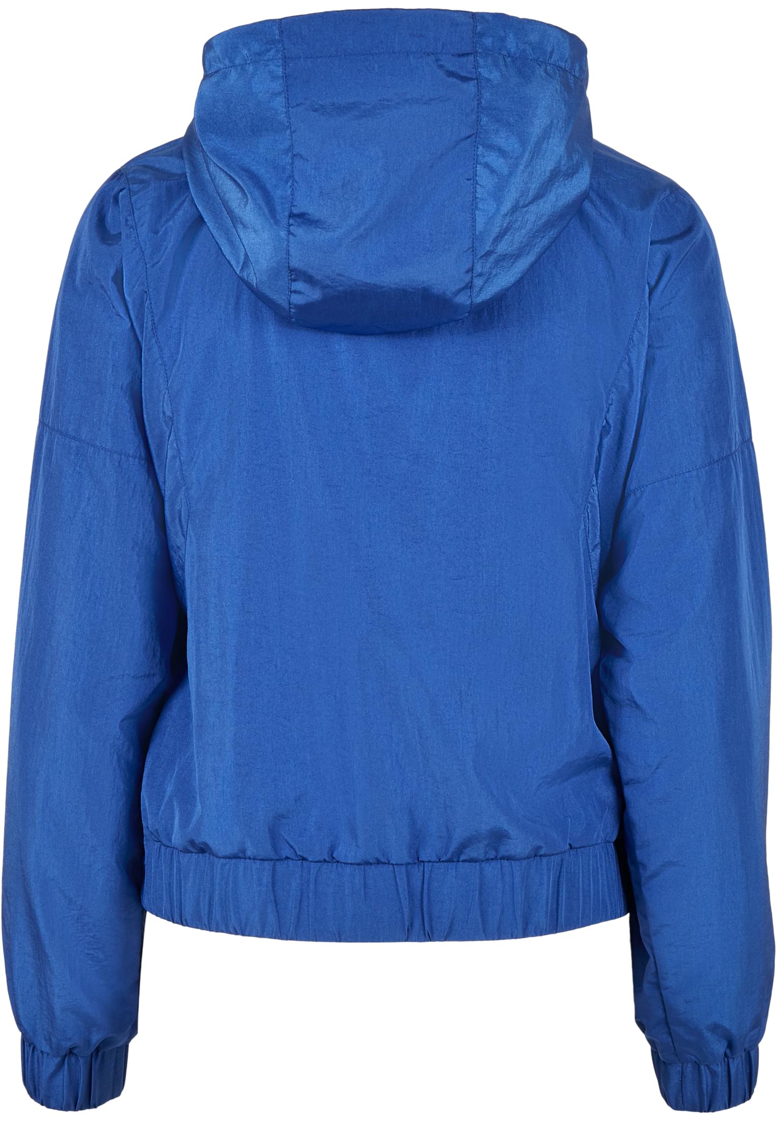 Ladies Oversized Shiny Crinkle Nylon Jacket | sporty blue