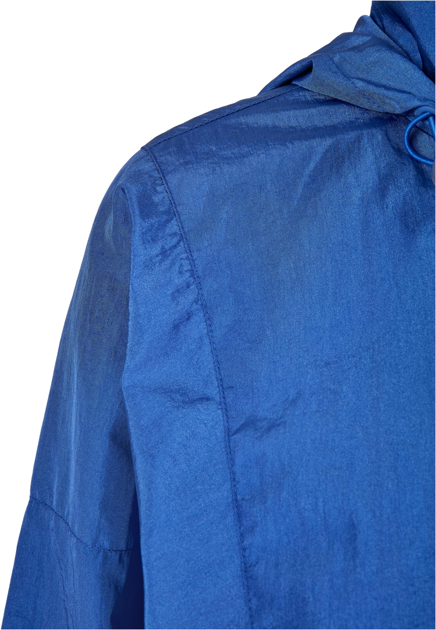 Ladies Oversized Shiny Crinkle Nylon Jacket | sporty blue