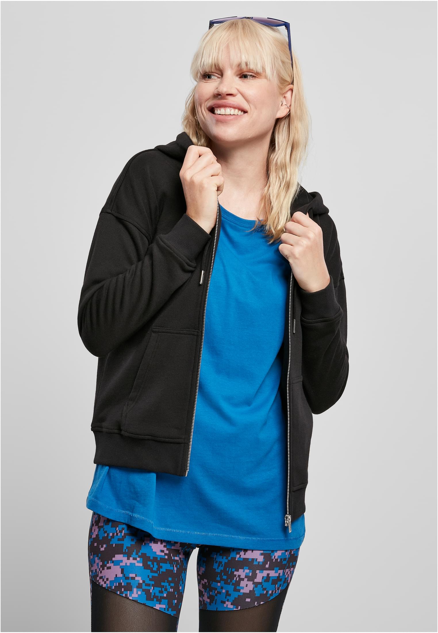 Ladies Organic Terry Zip Hoody | black