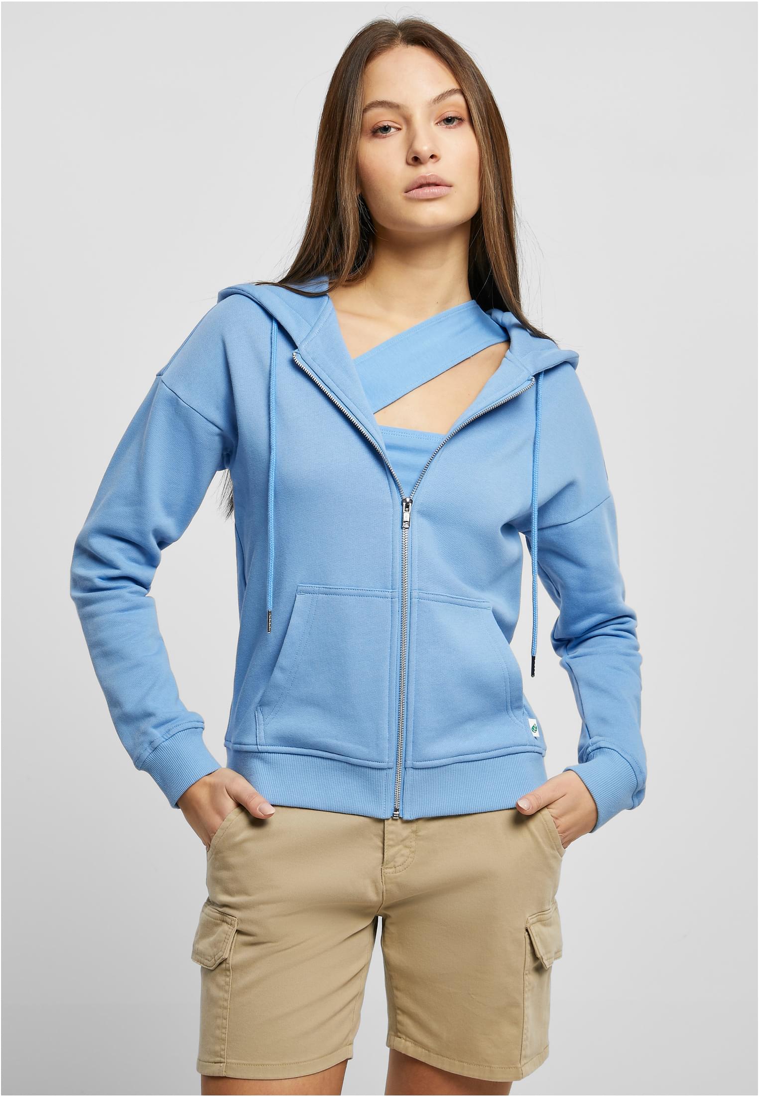 Ladies Organic Terry Zip Hoody | horizonblue