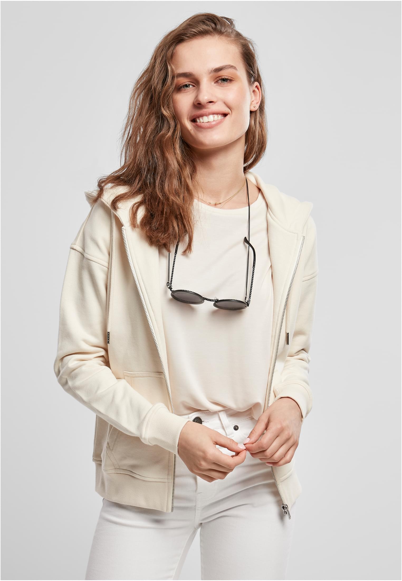 Ladies Organic Terry Zip Hoody | whitesand