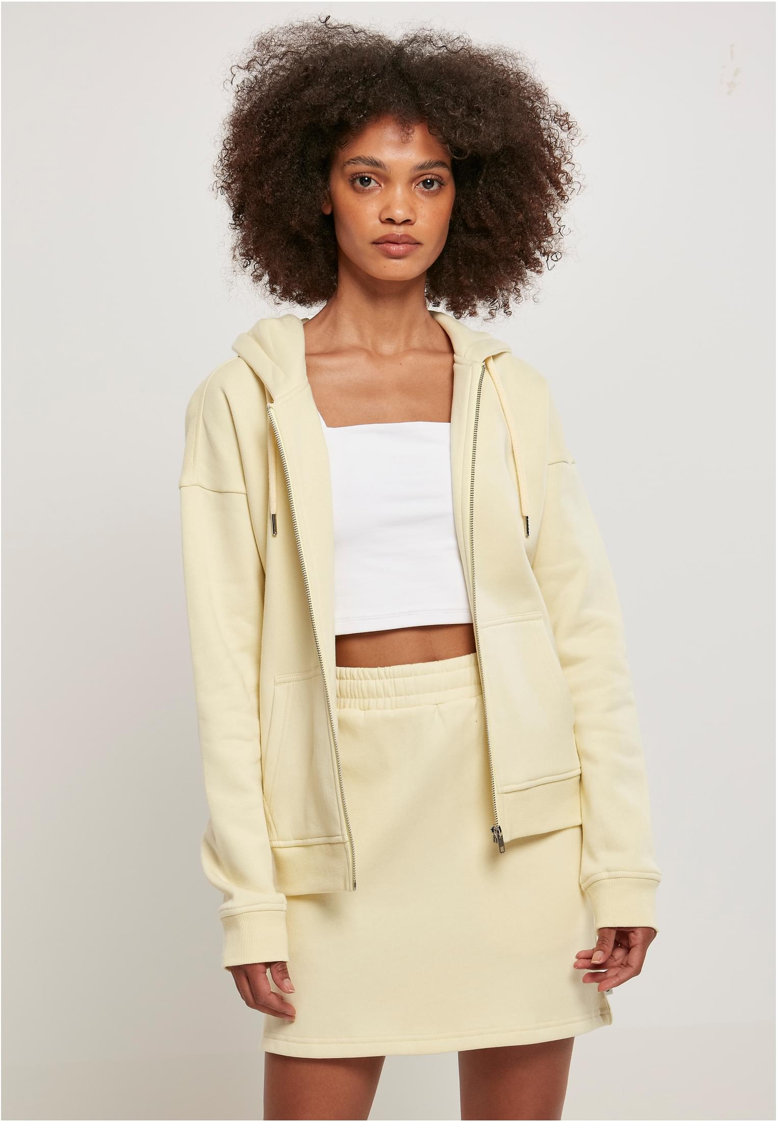 Ladies Organic Terry Zip Hoody | softyellow