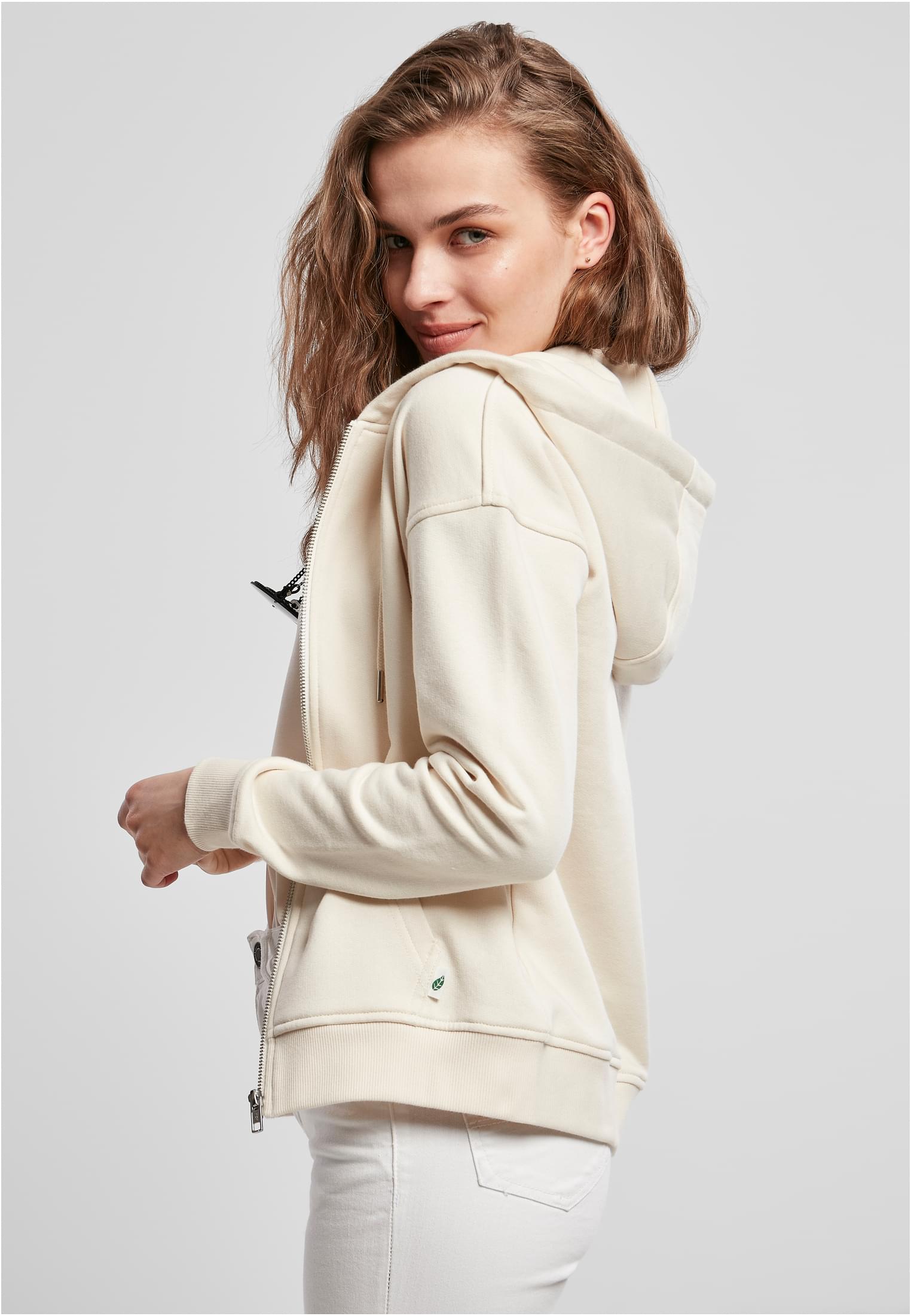 Ladies Organic Terry Zip Hoody | whitesand