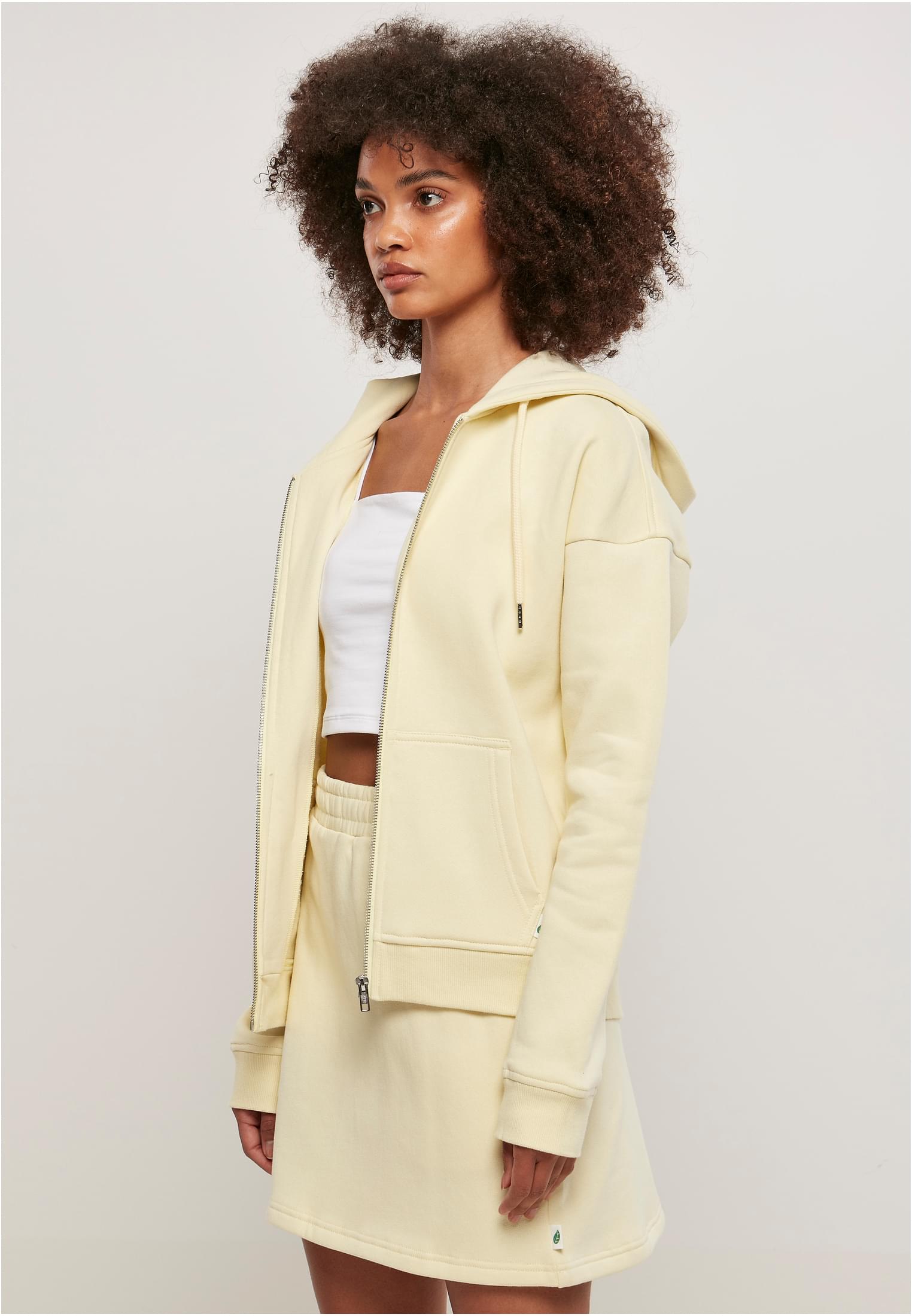 Ladies Organic Terry Zip Hoody | softyellow