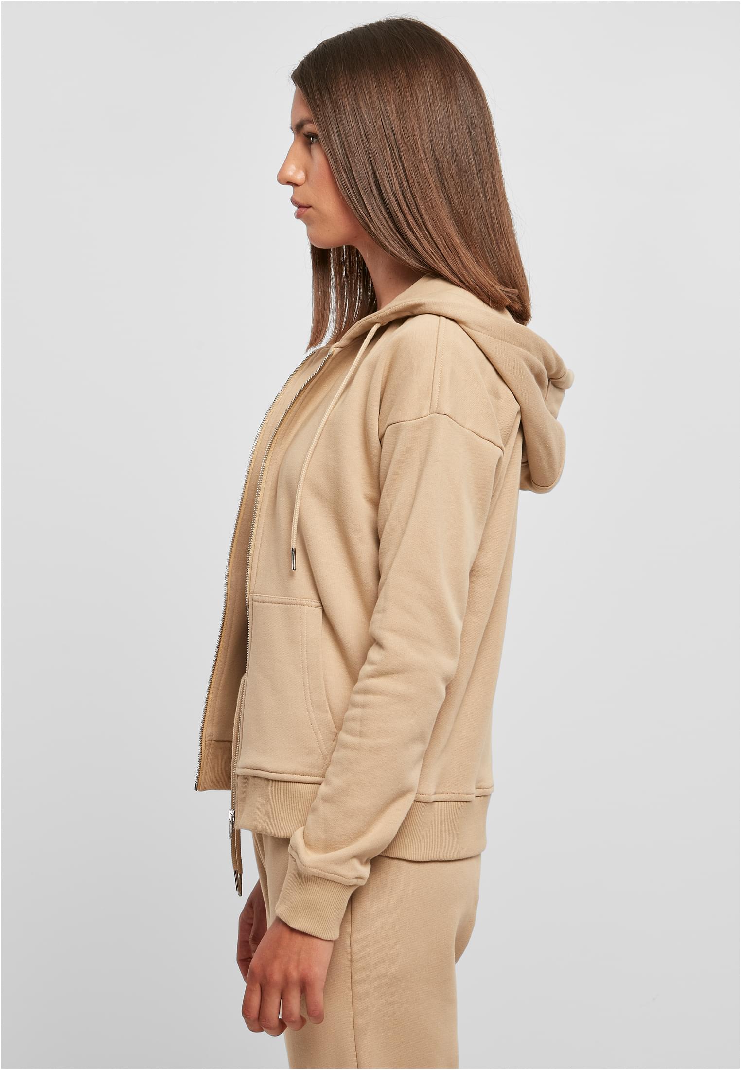 Ladies Organic Terry Zip Hoody | unionbeige