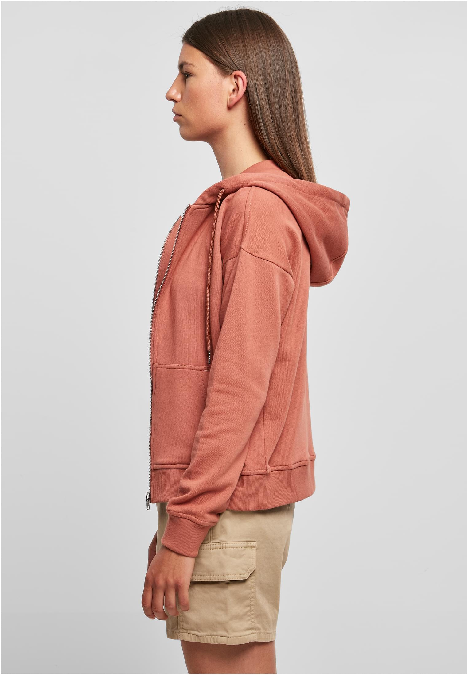 Ladies Organic Terry Zip Hoody | terracotta