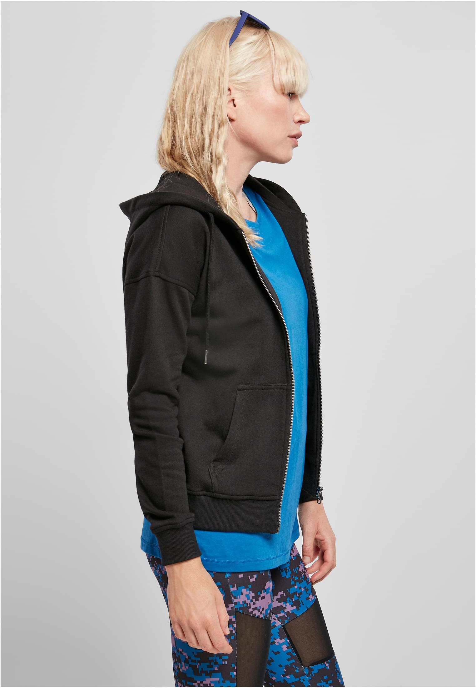 Ladies Organic Terry Zip Hoody | black