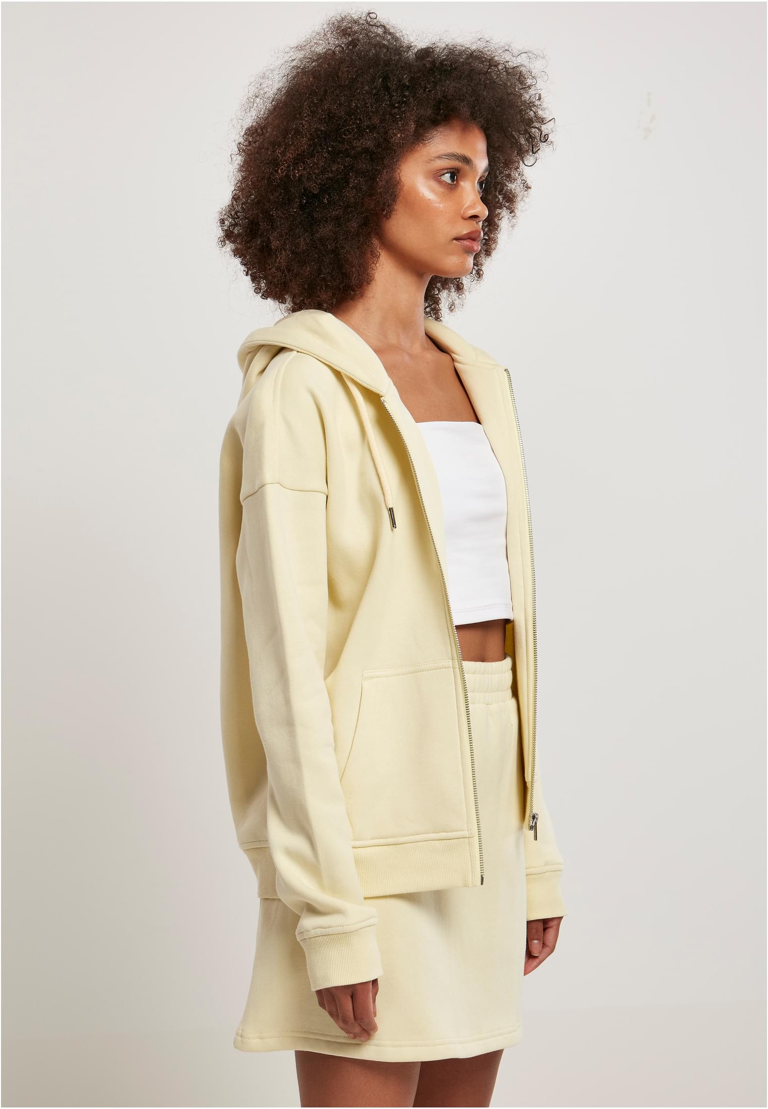 Ladies Organic Terry Zip Hoody | softyellow