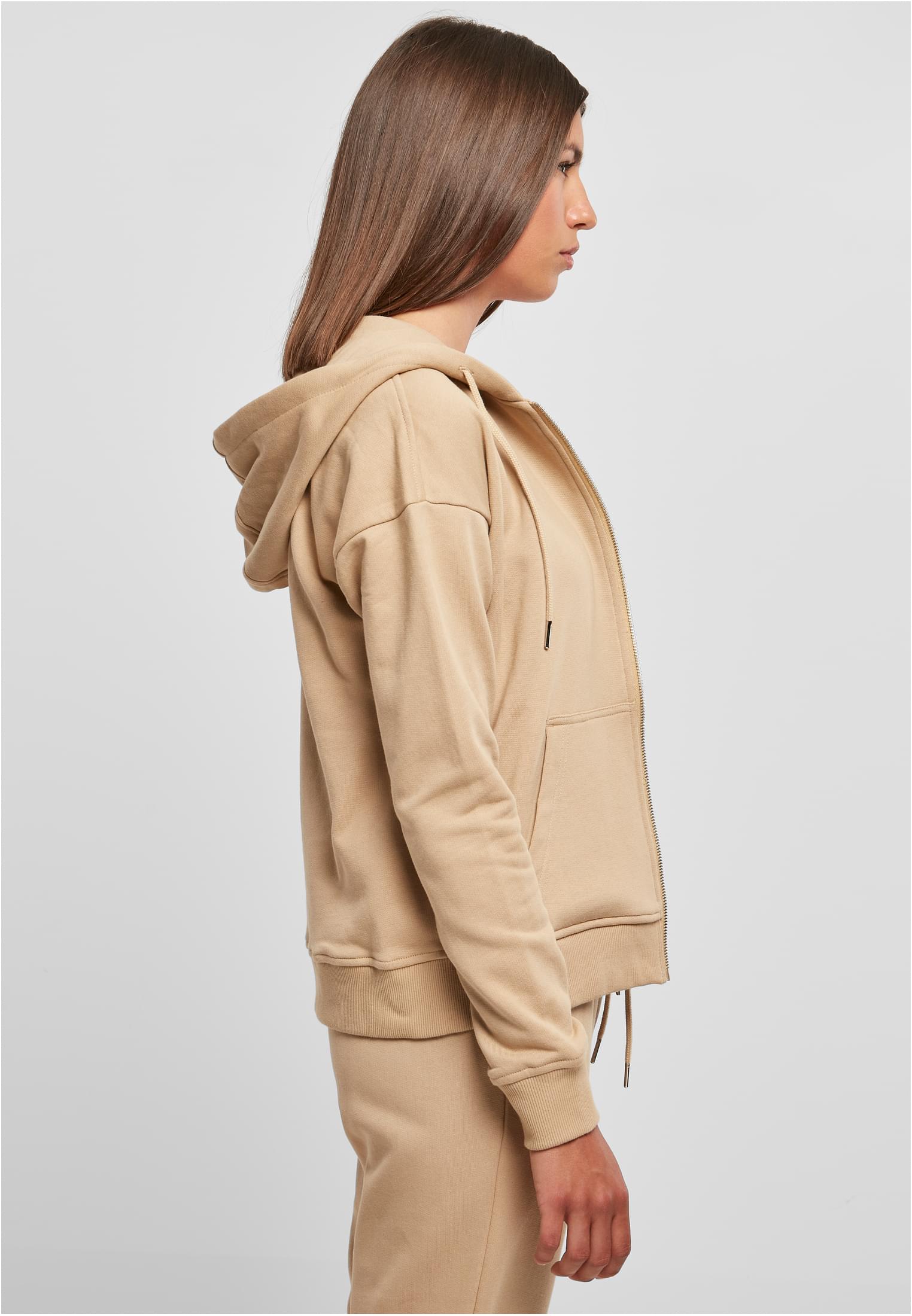 Ladies Organic Terry Zip Hoody | unionbeige