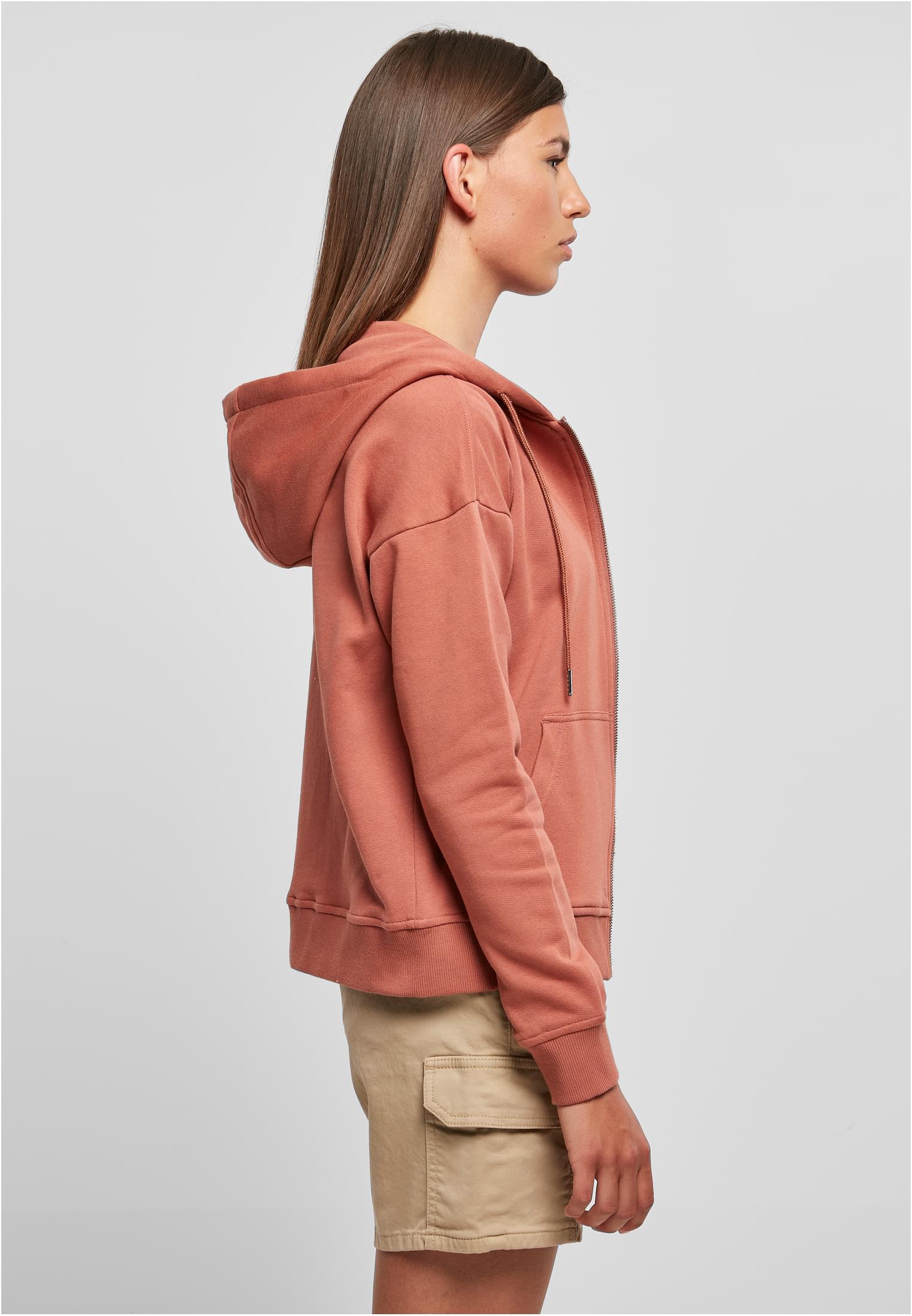 Ladies Organic Terry Zip Hoody | terracotta