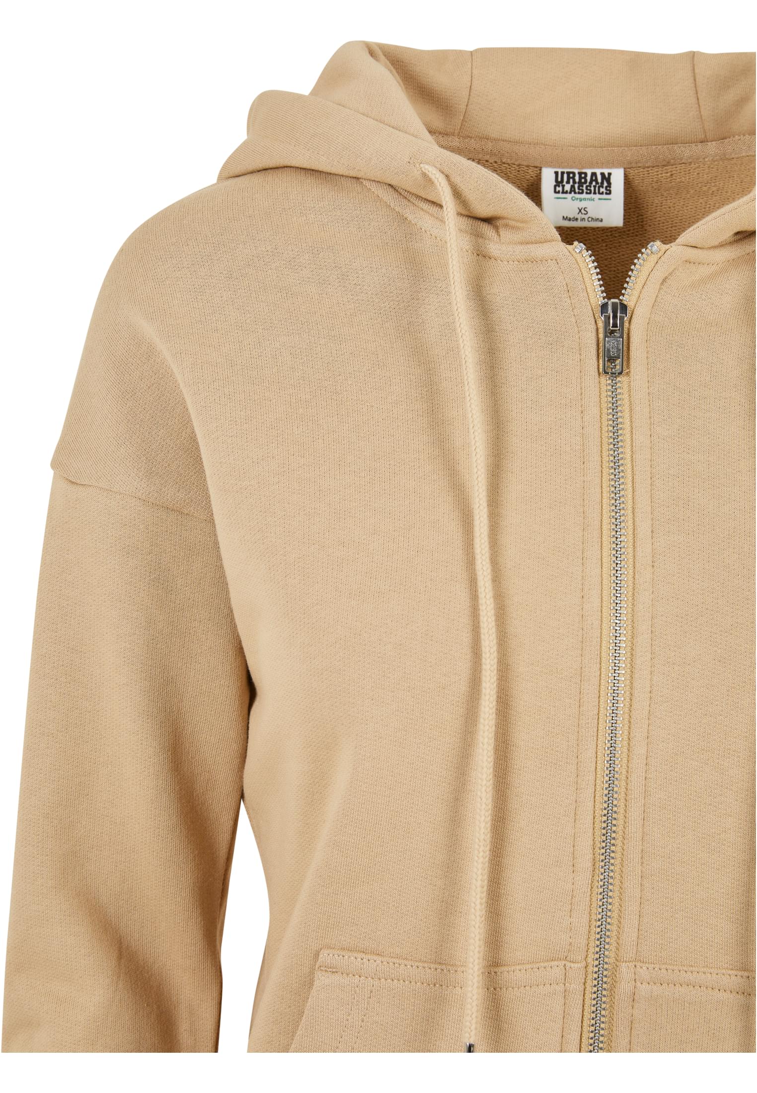 Ladies Organic Terry Zip Hoody | unionbeige