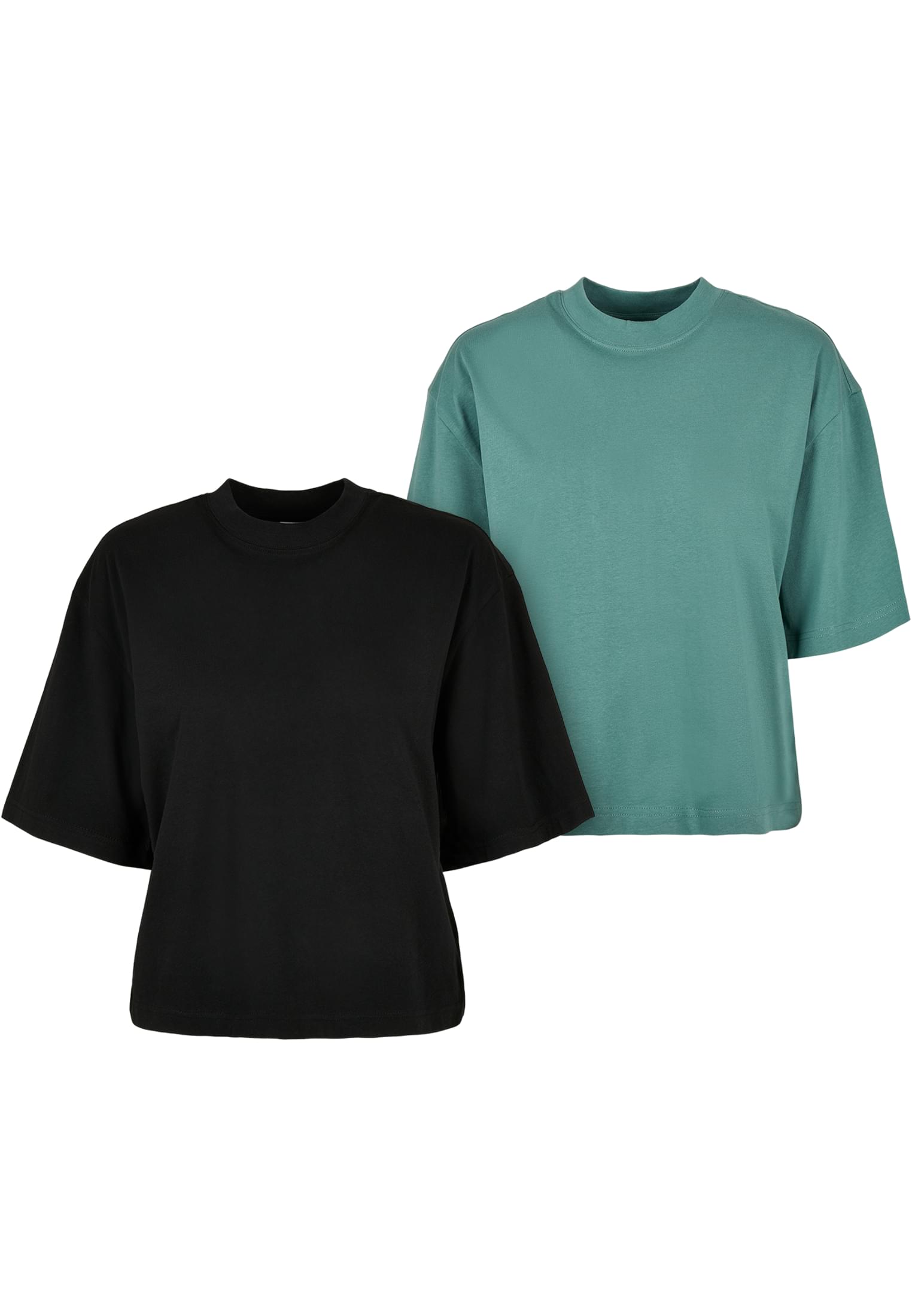 Ladies Organic Oversized Tee 2-Pack | black+paleleaf