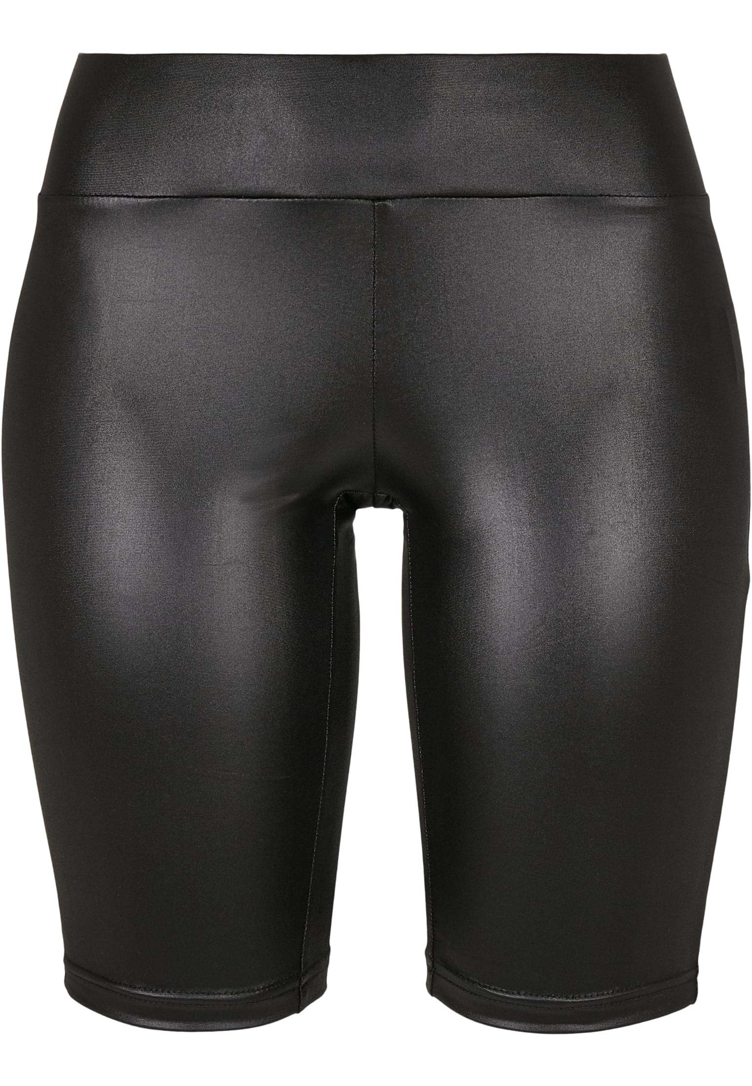 Ladies Synthetic Leather Cycle Shorts | black