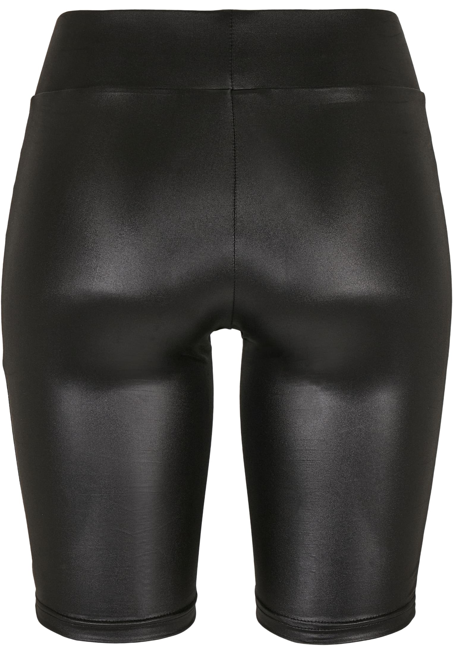 Ladies Synthetic Leather Cycle Shorts | black