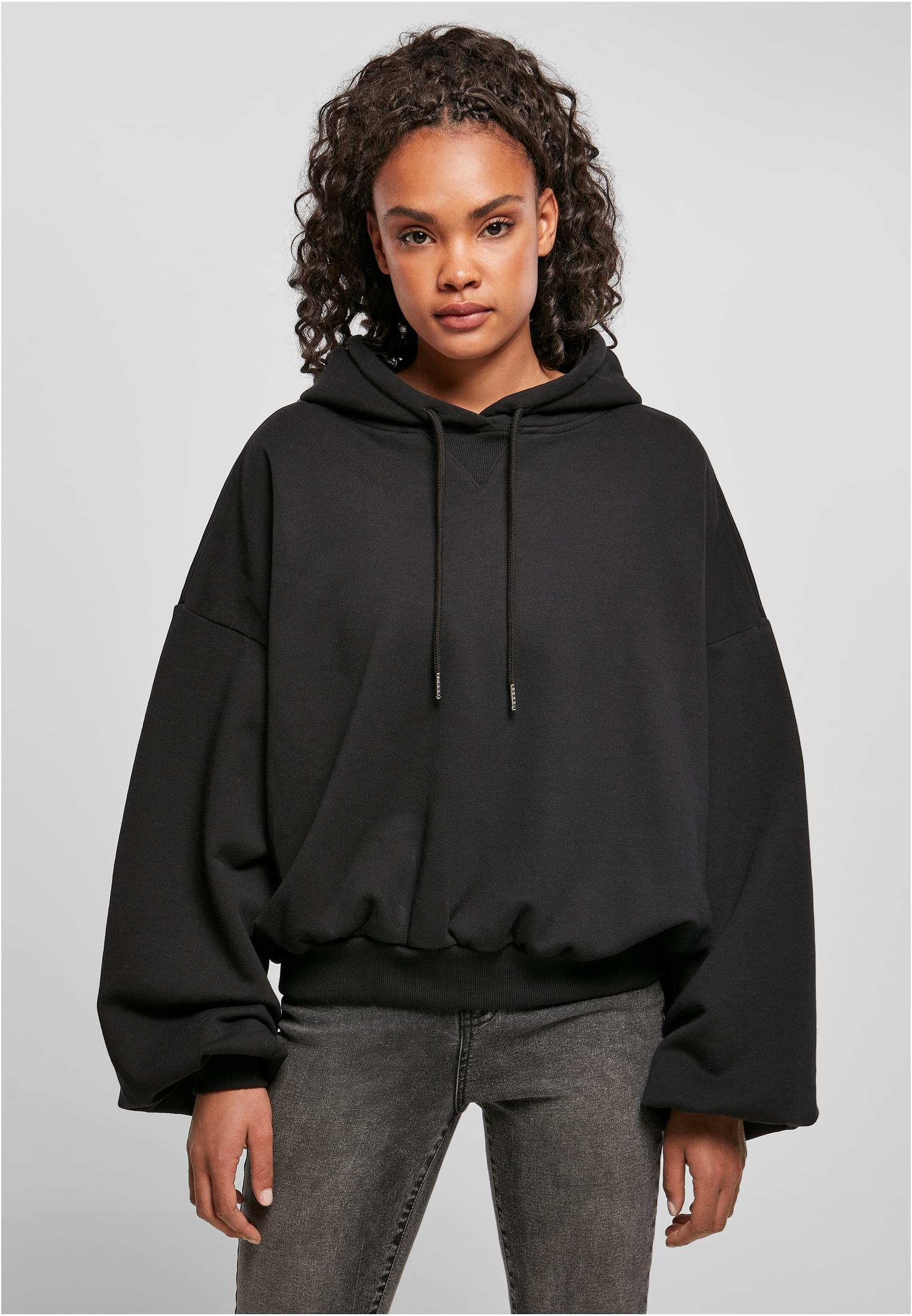 Ladies Organic Oversized Terry Hoody | black