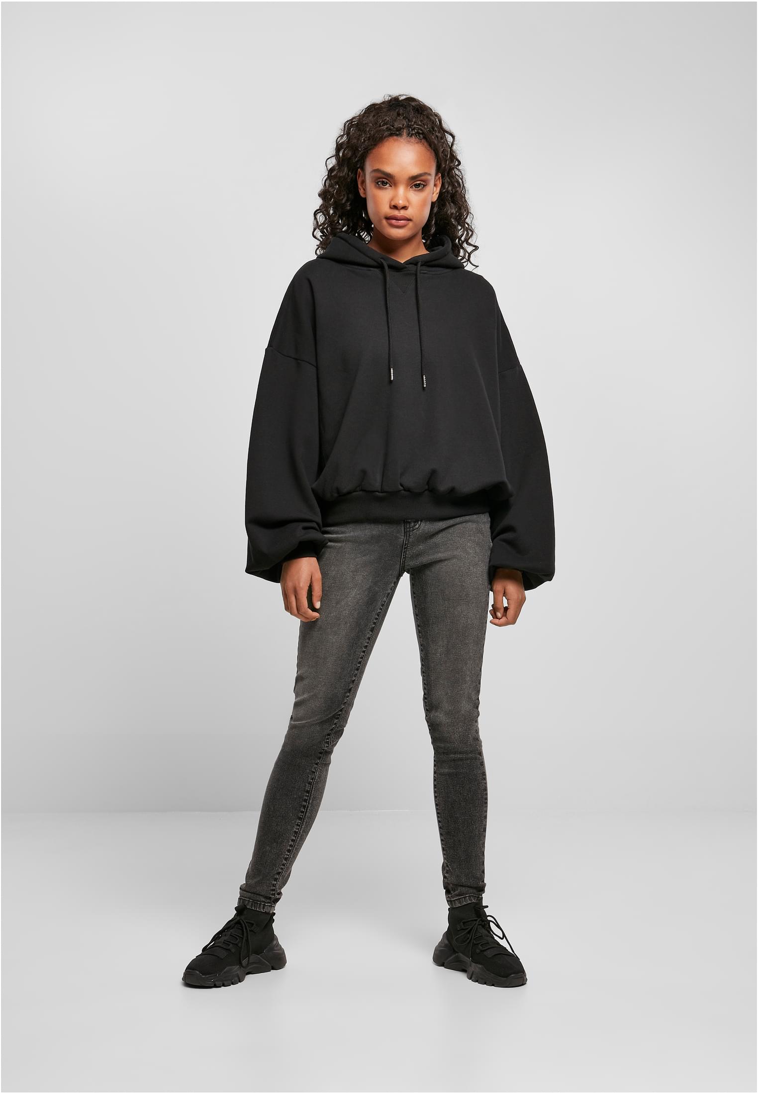 Ladies Organic Oversized Terry Hoody | black