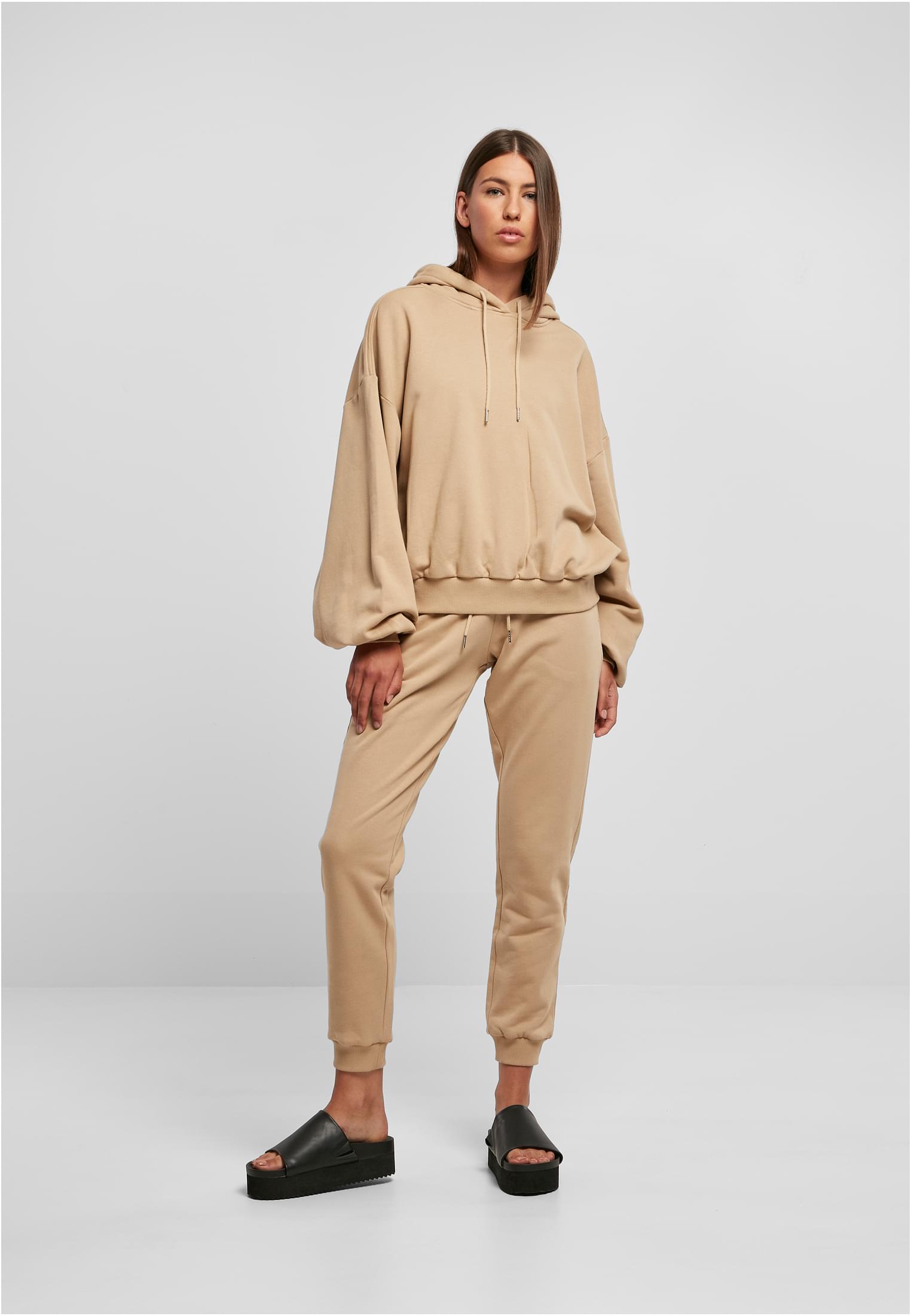 Ladies Organic Oversized Terry Hoody | unionbeige