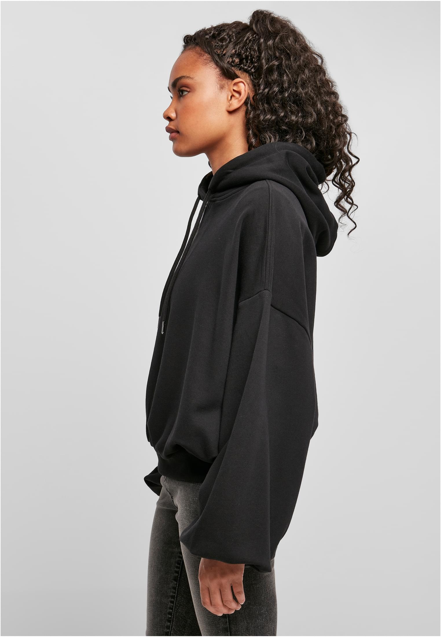 Ladies Organic Oversized Terry Hoody | black