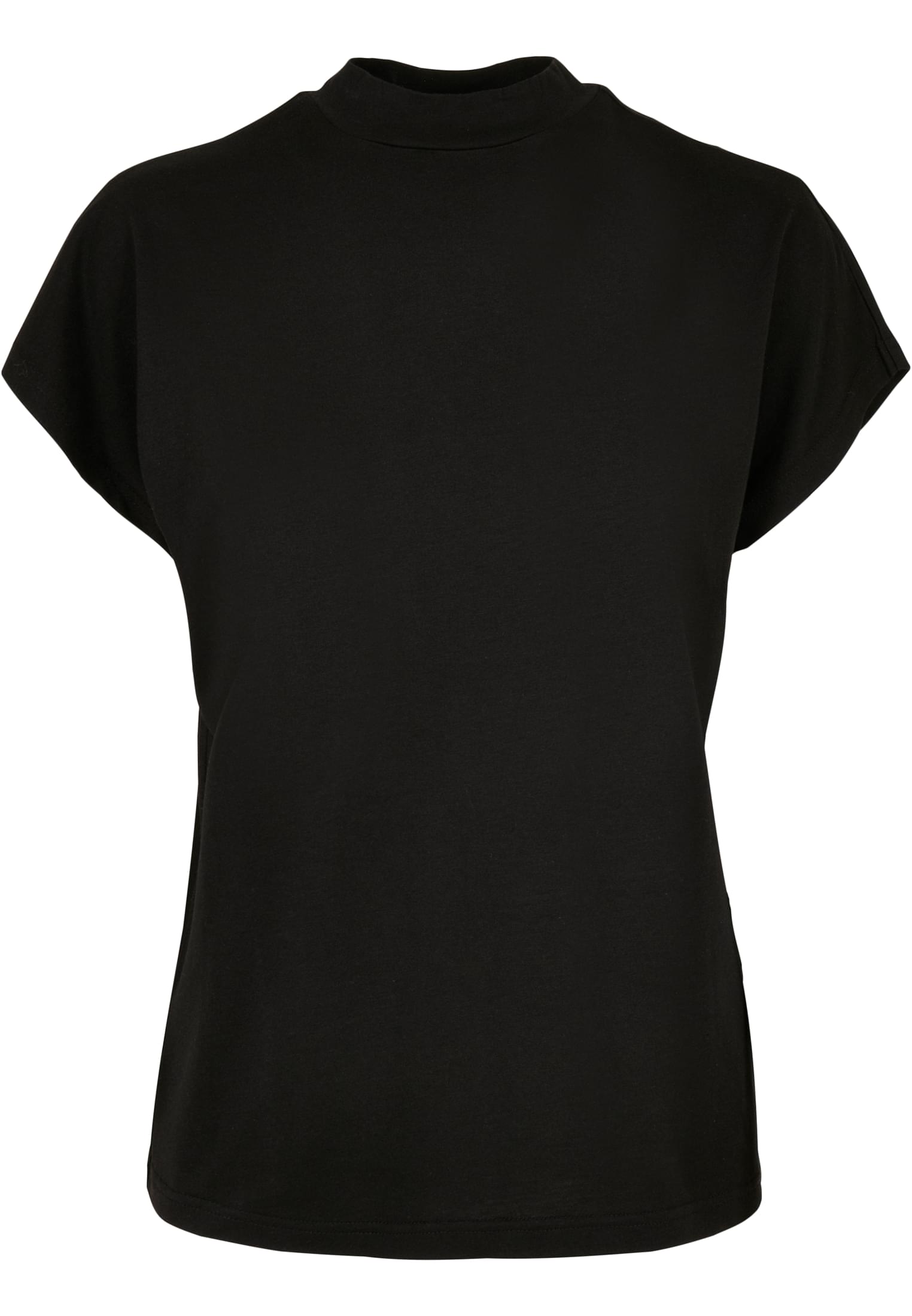 Ladies Oversized Cut On Sleeve Viscose Tee | black