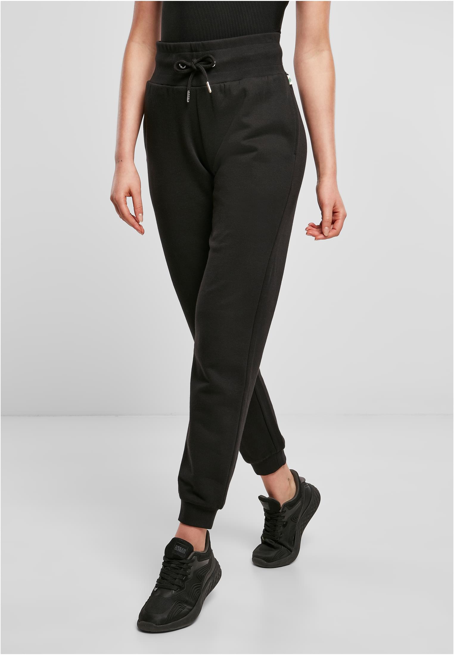 Ladies Organic High Waist Sweat Pants | black