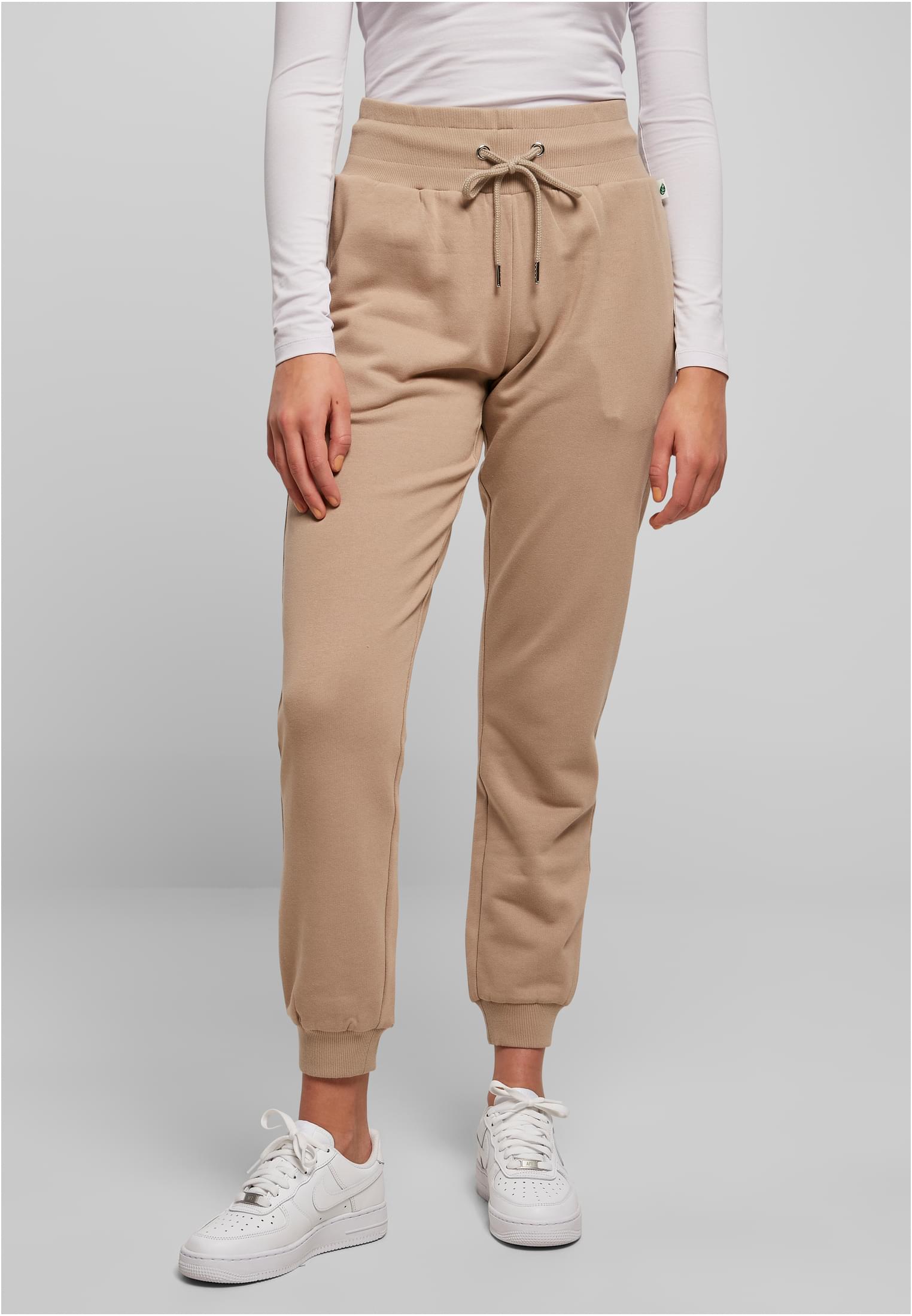 Ladies Organic High Waist Sweat Pants | softtaupe