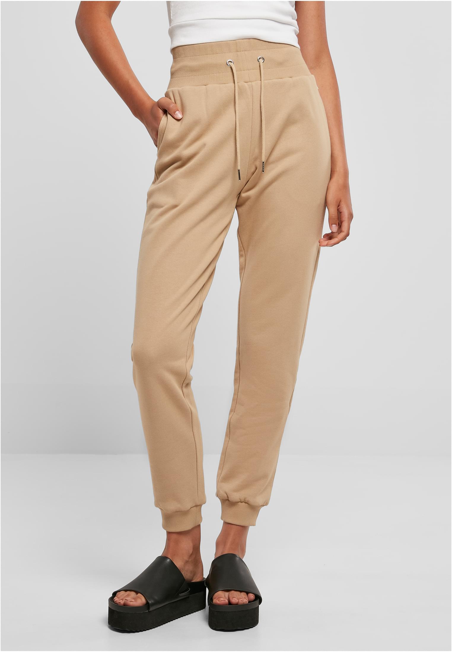 Ladies Organic High Waist Sweat Pants | unionbeige