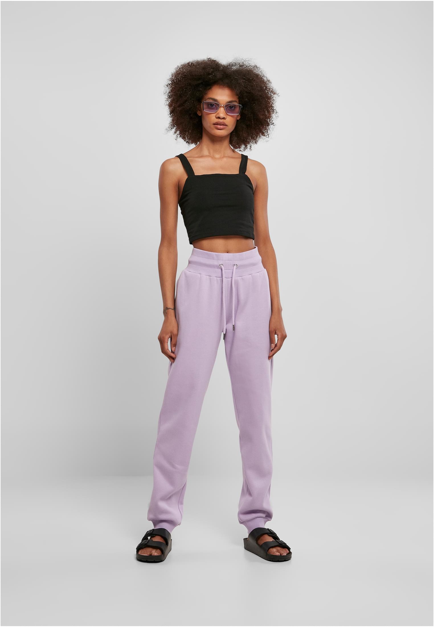 Ladies Organic High Waist Sweat Pants | lilac