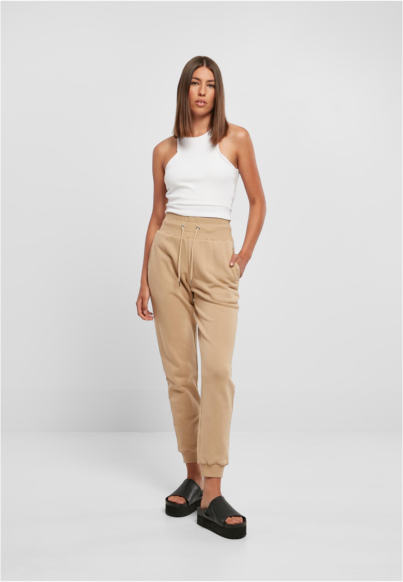 Ladies Organic High Waist Sweat Pants | unionbeige