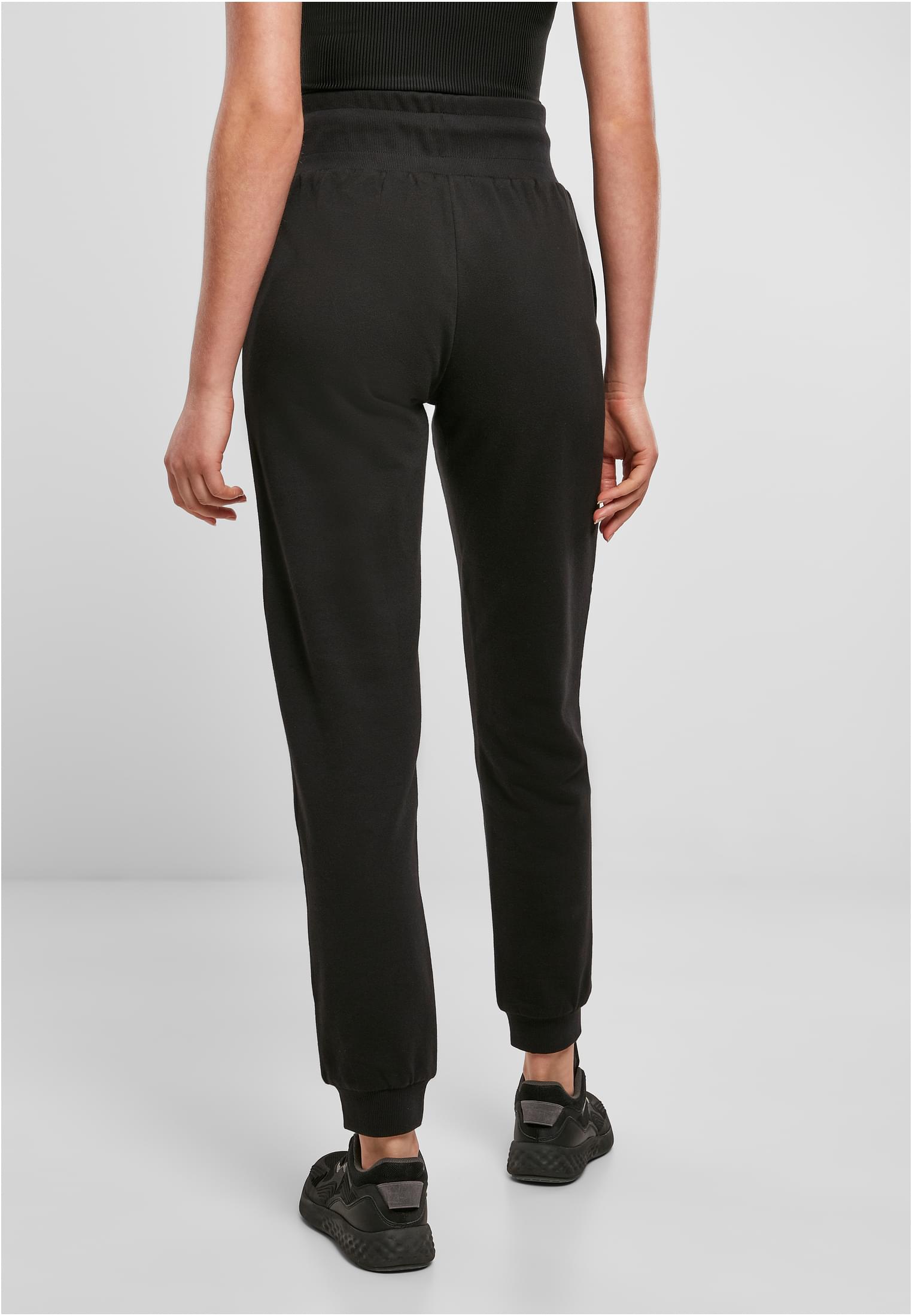 Ladies Organic High Waist Sweat Pants | black