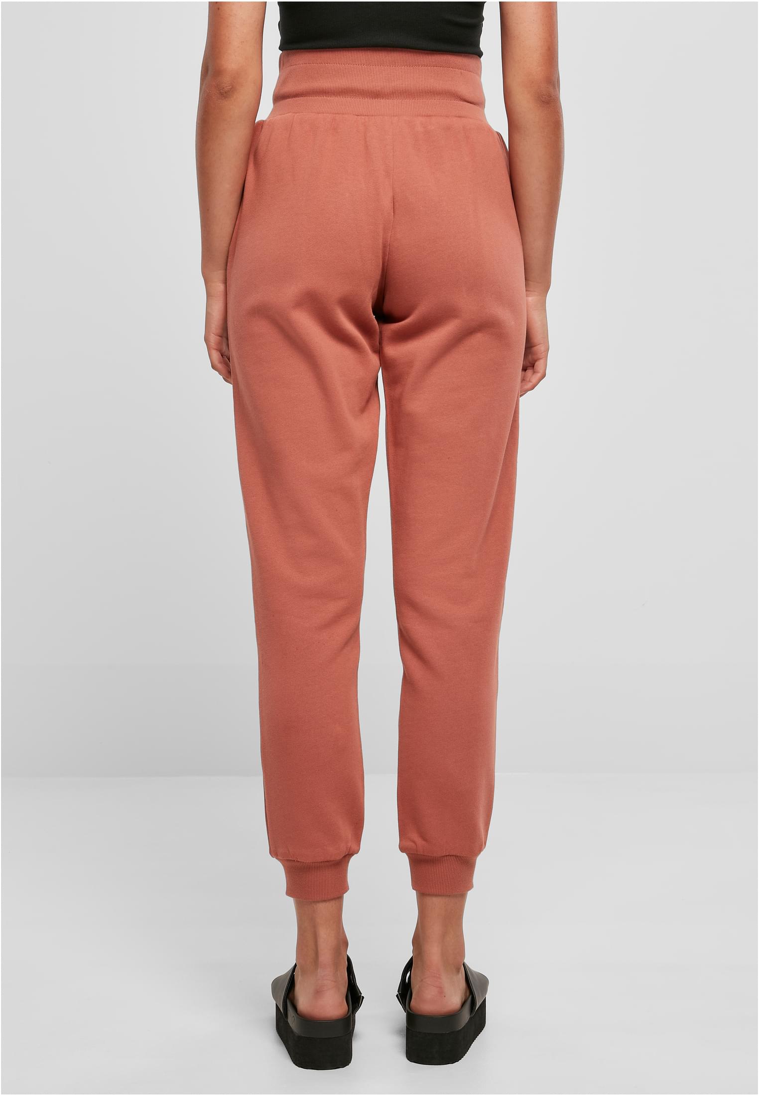 Ladies Organic High Waist Sweat Pants | terracotta