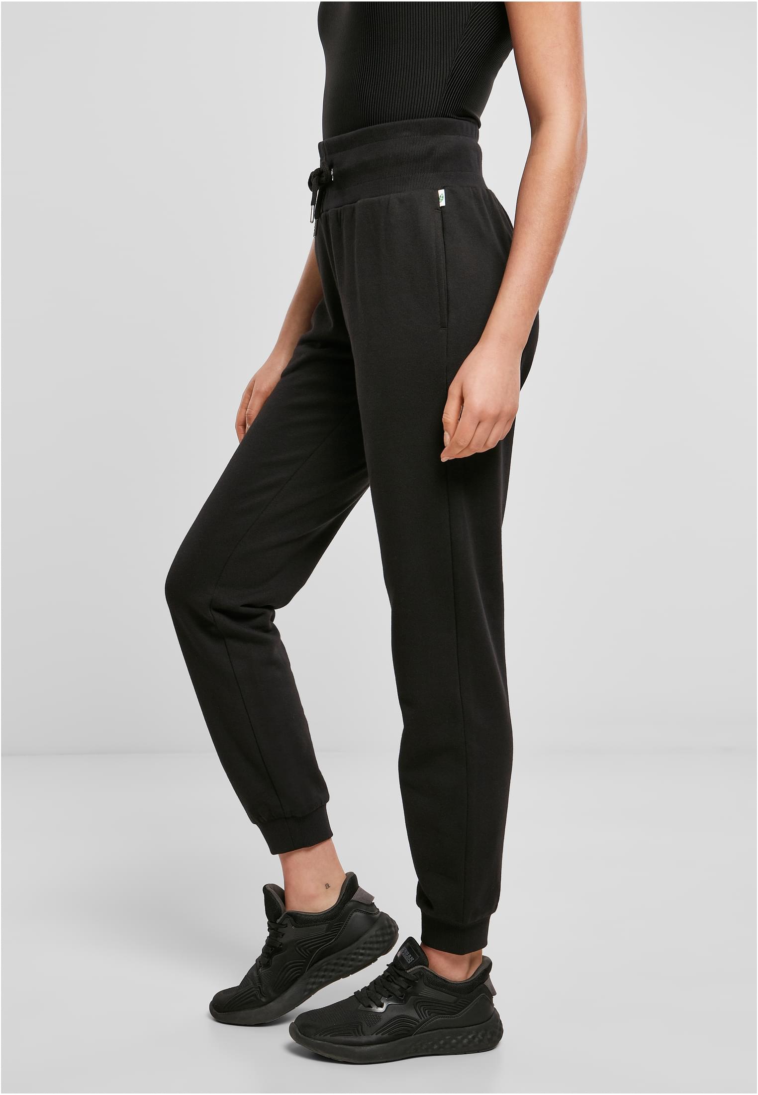 Ladies Organic High Waist Sweat Pants | black