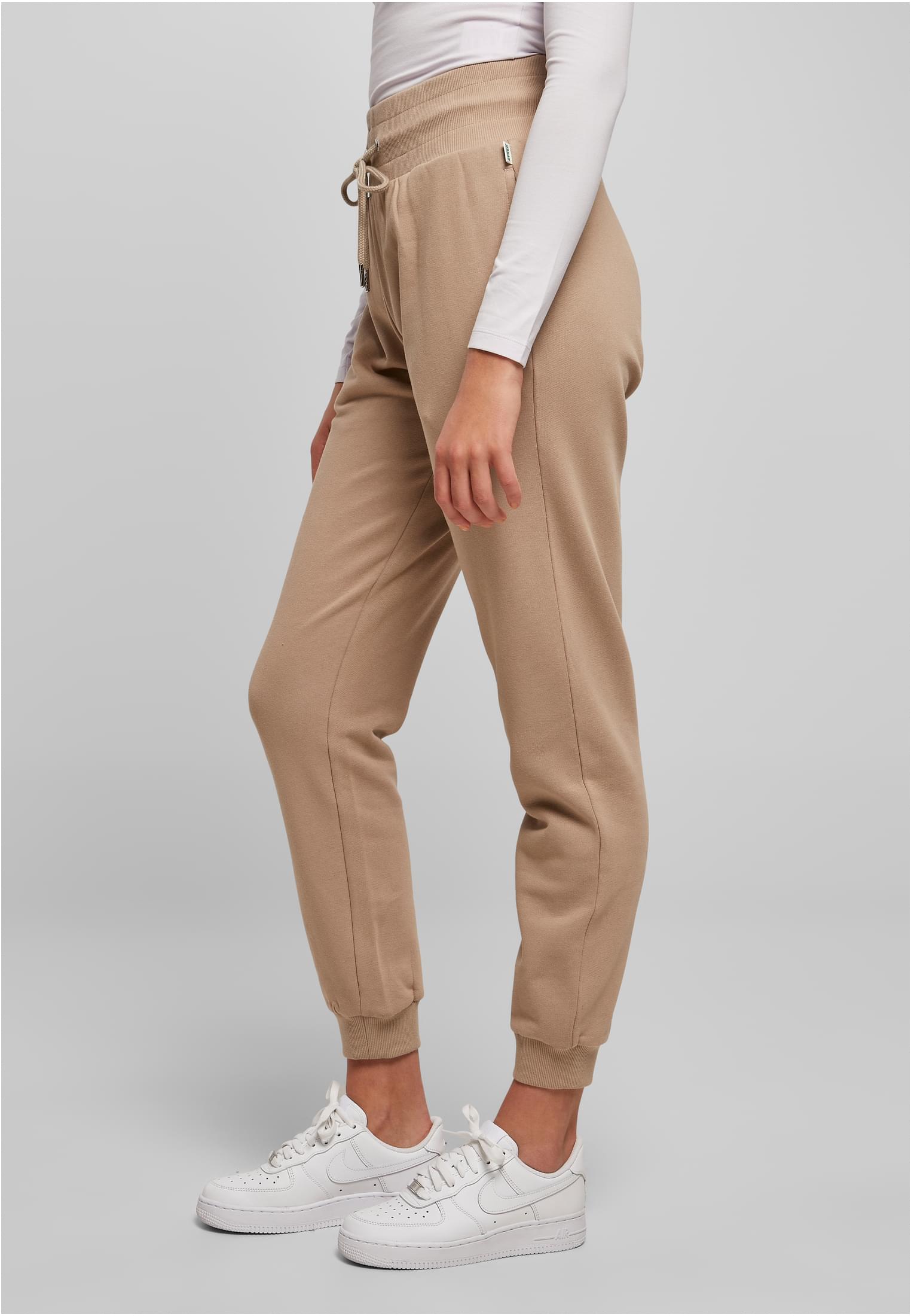 Ladies Organic High Waist Sweat Pants | softtaupe